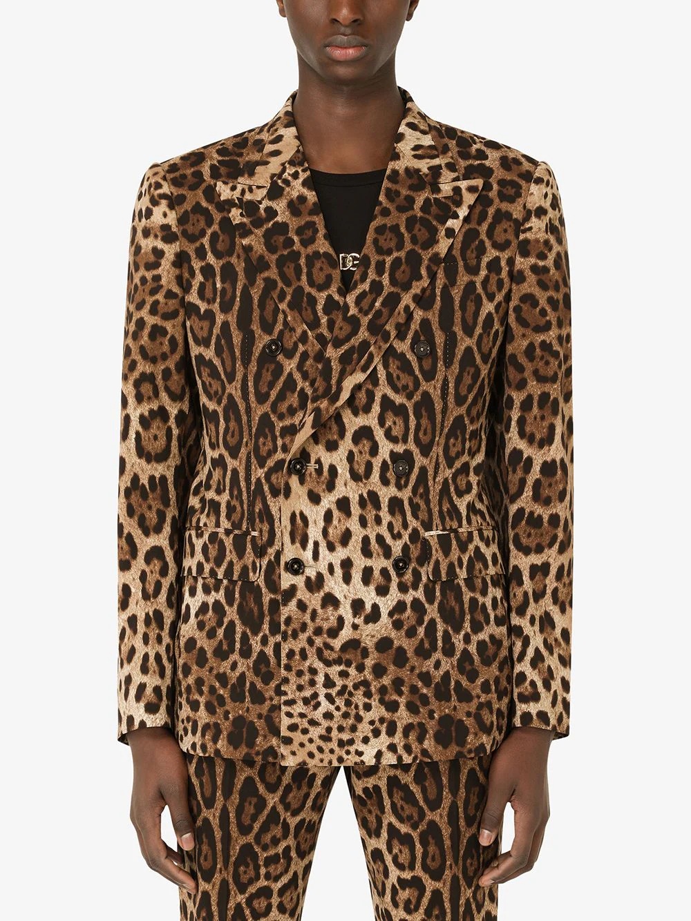 leopard print blazer - 3