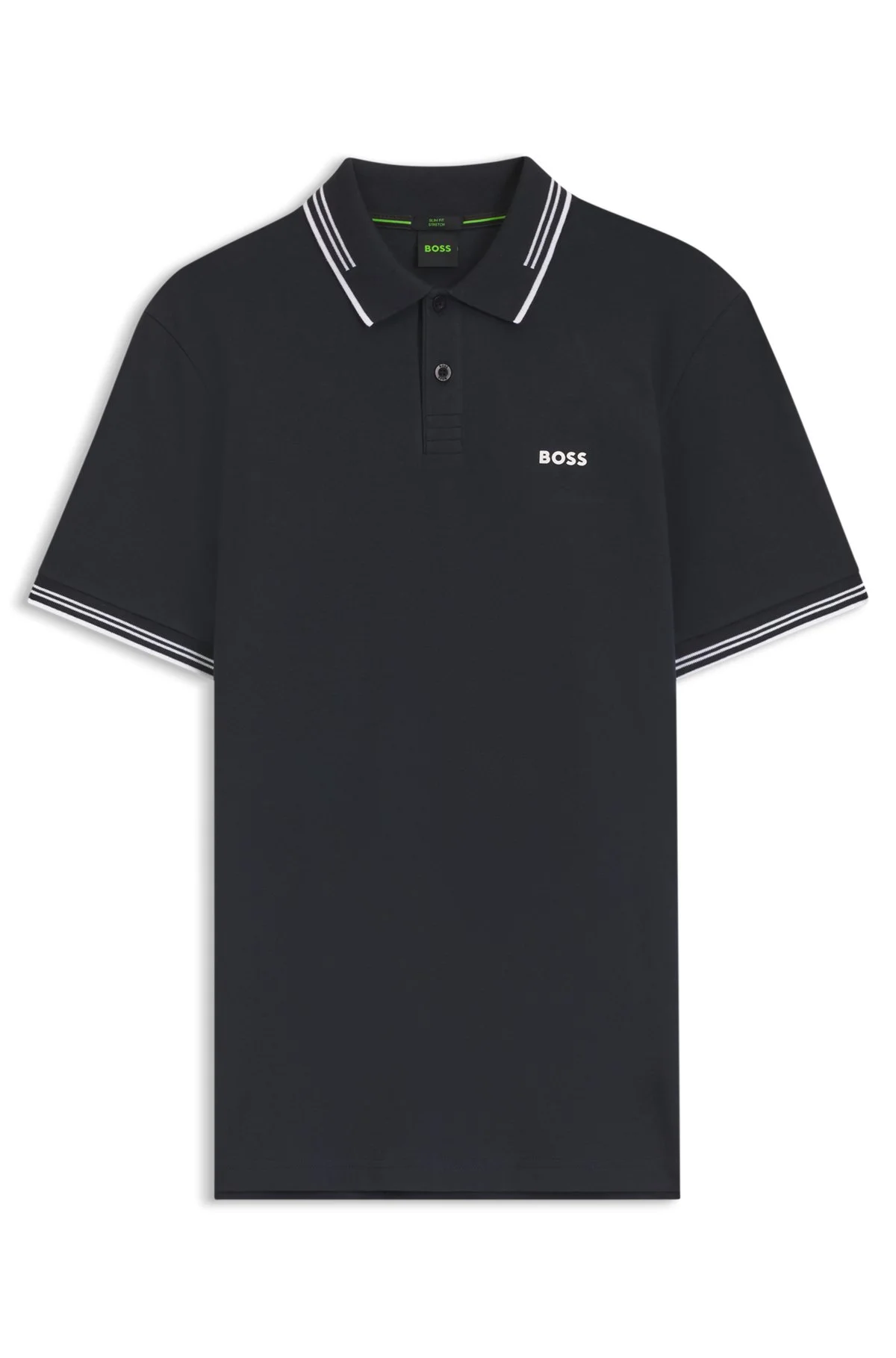 STRETCH-COTTON SLIM-FIT POLO SHIRT WITH BRANDING - 1