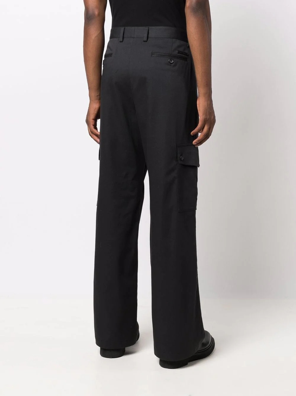 wide-leg cargo trousers - 4