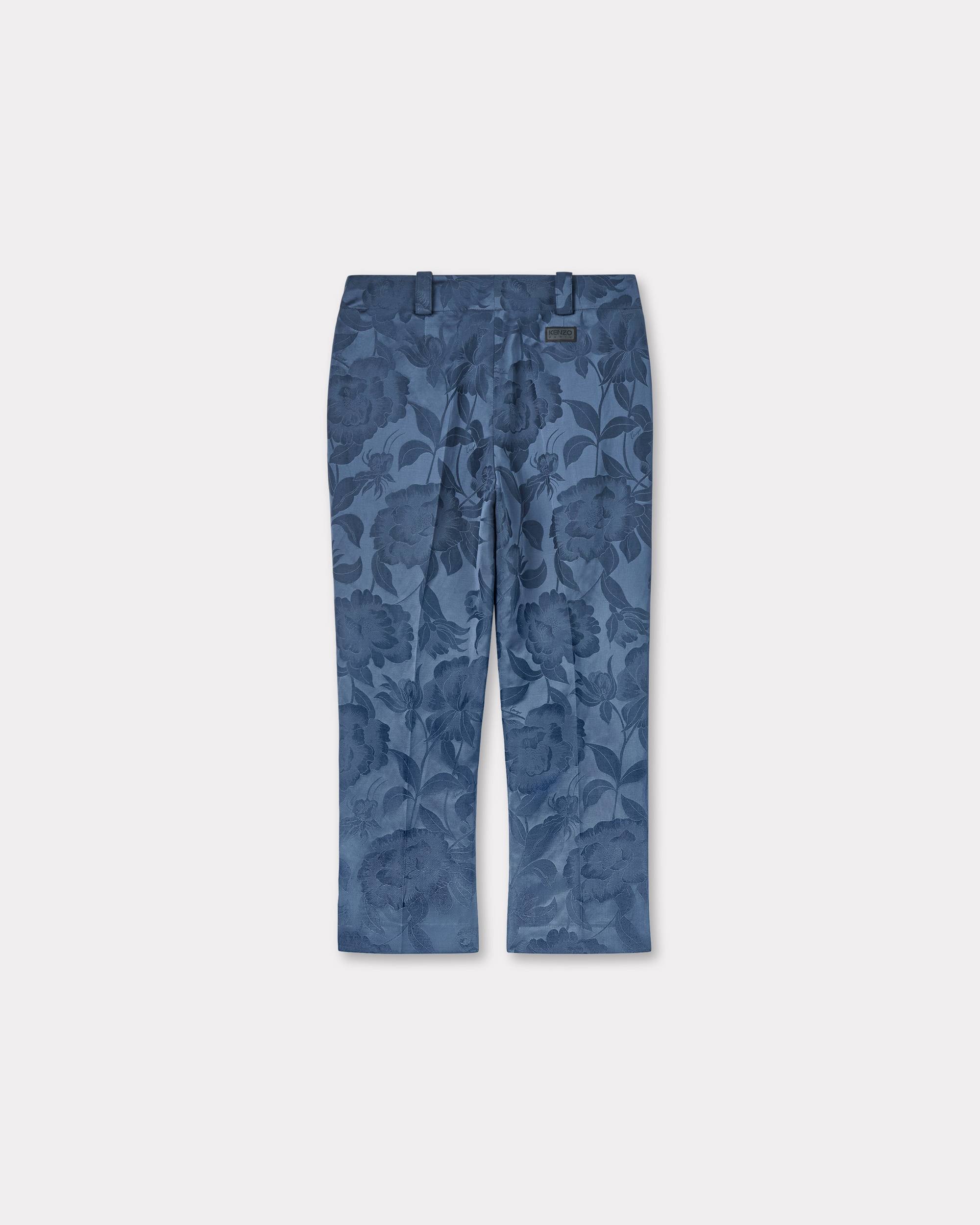 'KENZO Peonies' cropped pants in cotton linen jacquard - 2