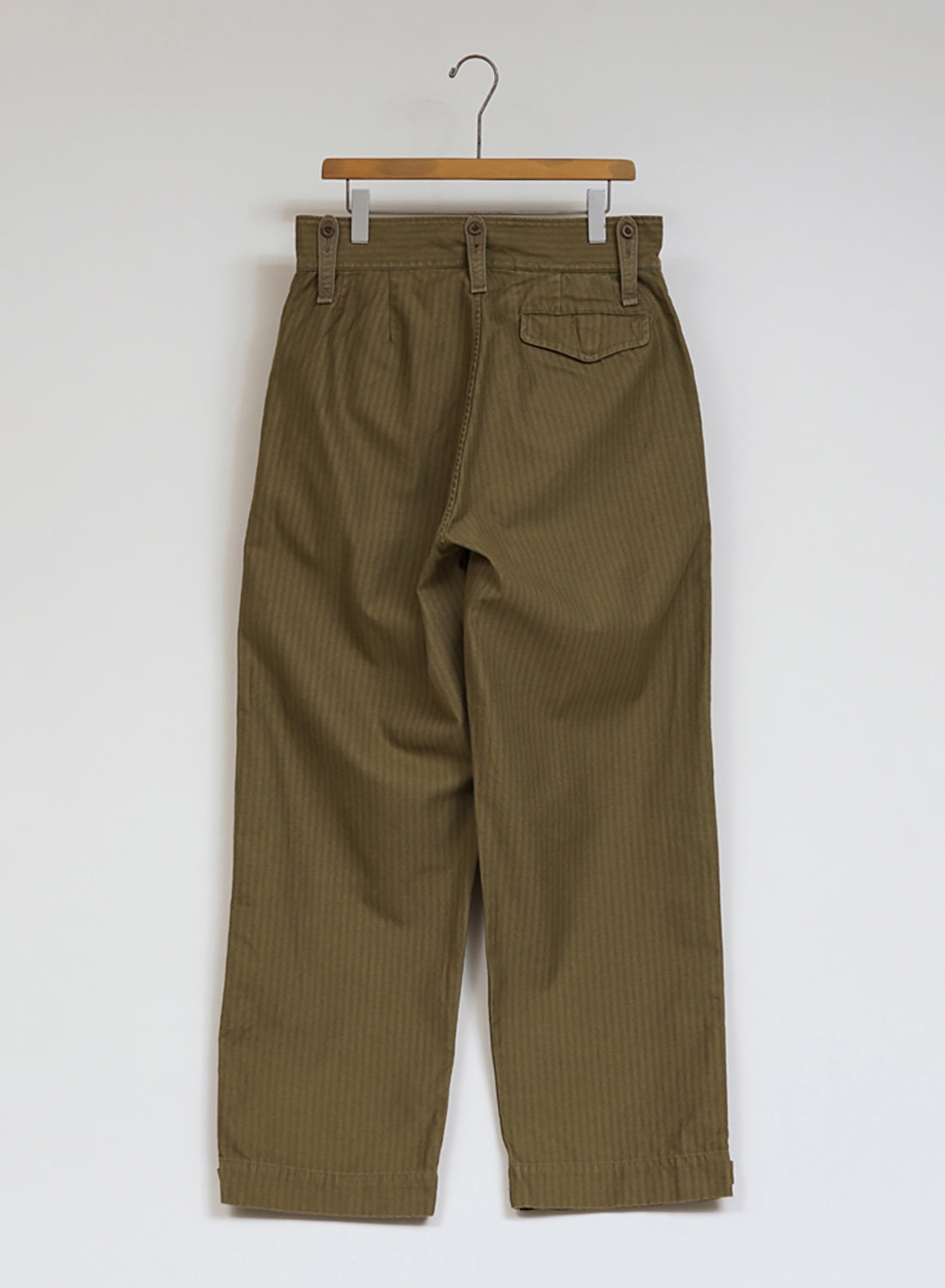 British Army Pant Nano Pigment Herringbone Twill in Green - 4