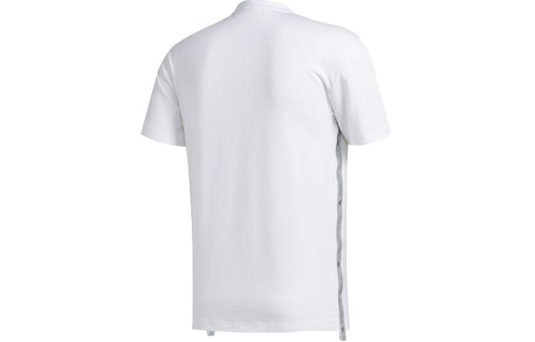 adidas M Gfx T Prime Solid Color Side Sports Stylish Round Neck Short Sleeve White FT2789 - 2