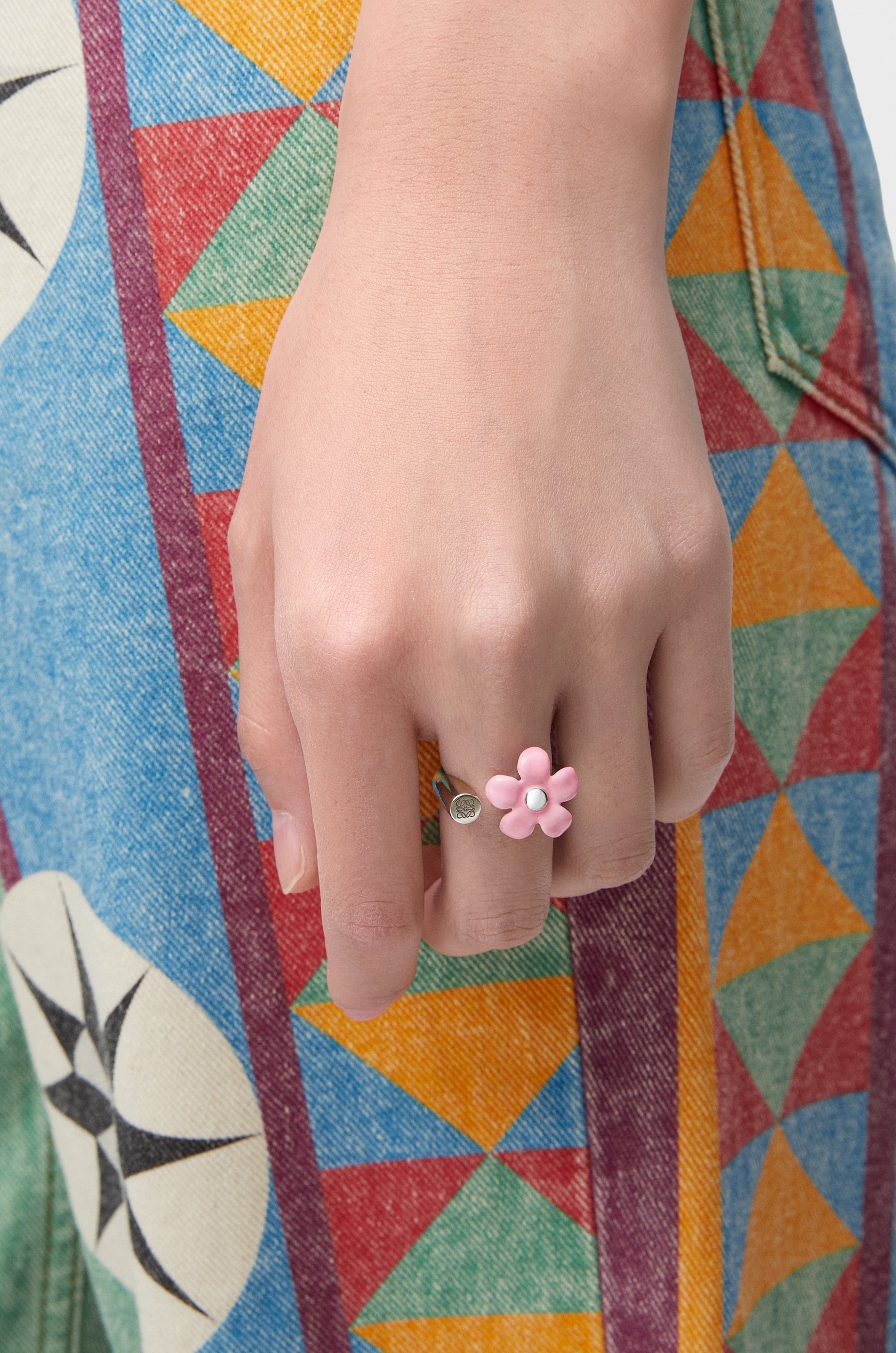 Flor ring in sterling silver and enamel - 2