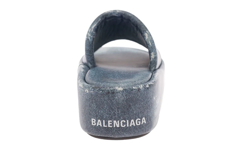 (WMNS) Balenciaga Rise Sandals 'Denim Print Leather' 656960WBMA14000 - 4