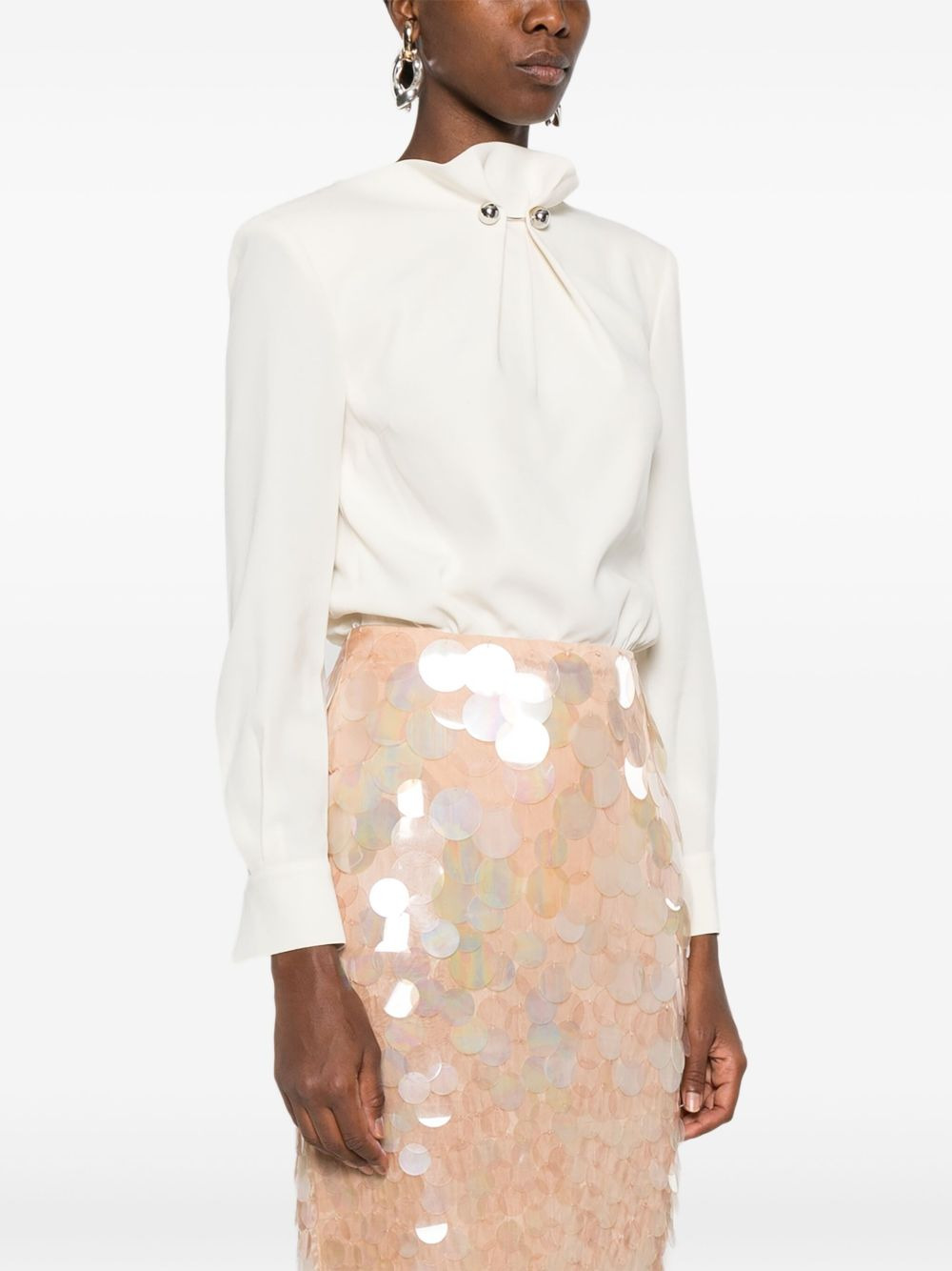 button-embellished bodysuit - 3