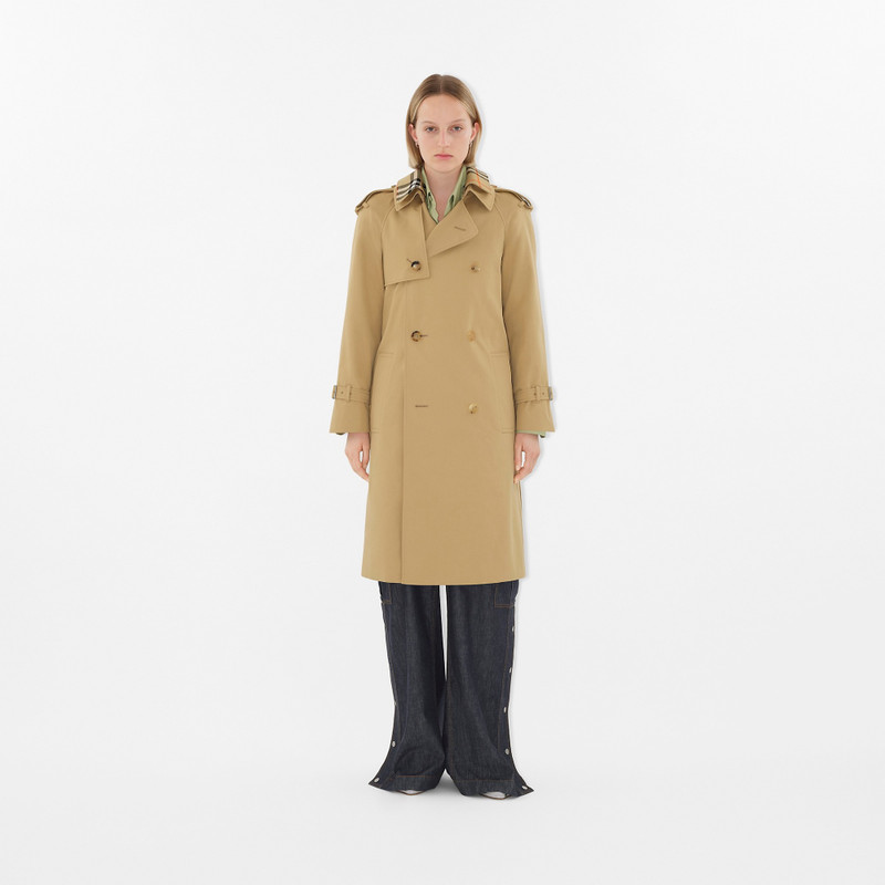 Long Detachable Collar Gabardine Trench Coat 5