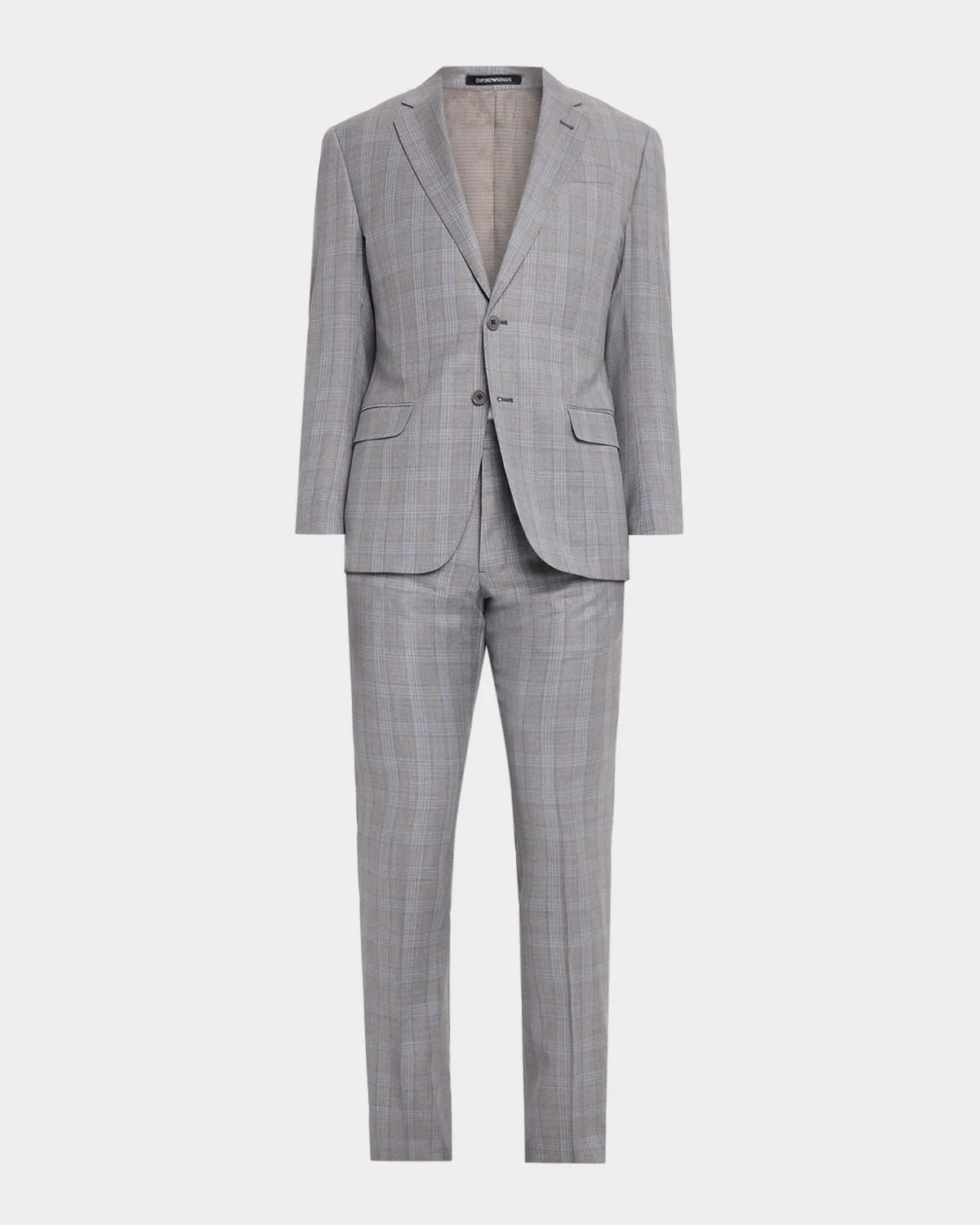 Men's Plaid G Line Wool Two-Piece Suit - 1
