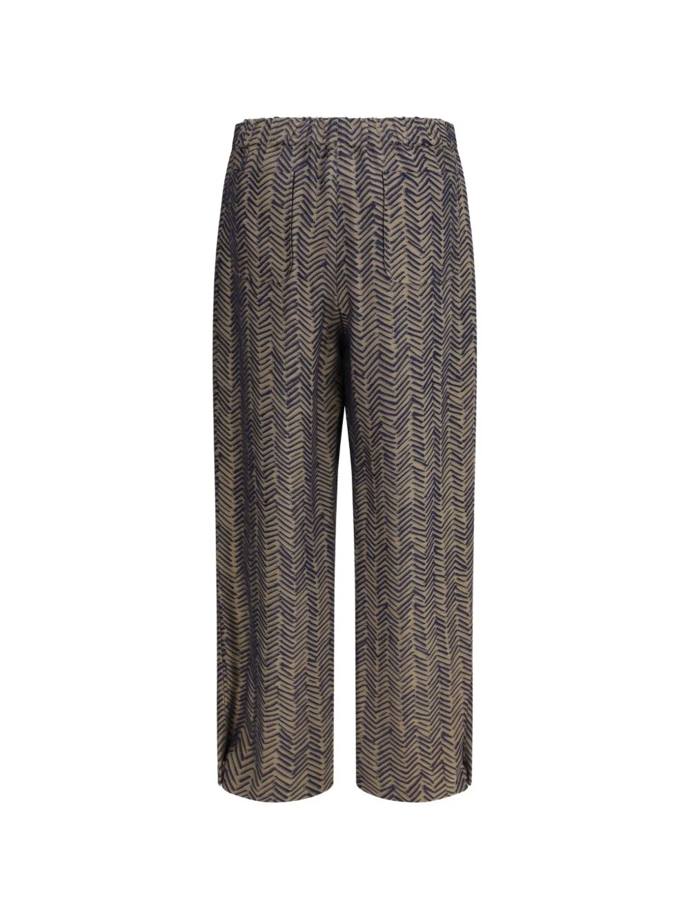 chevron-pattern jacquard trousers - 1