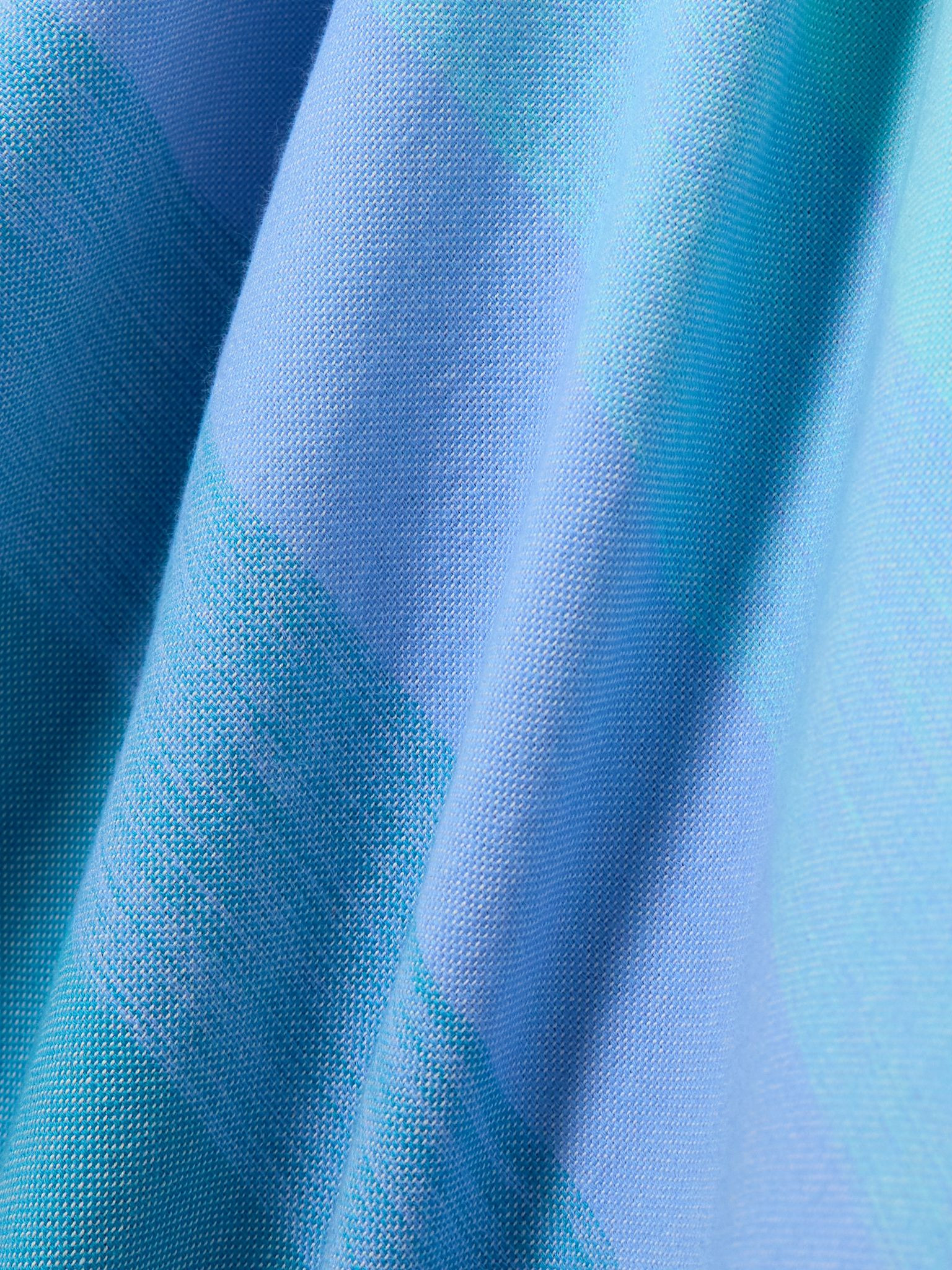 Striped cotton coverup Blue - 4