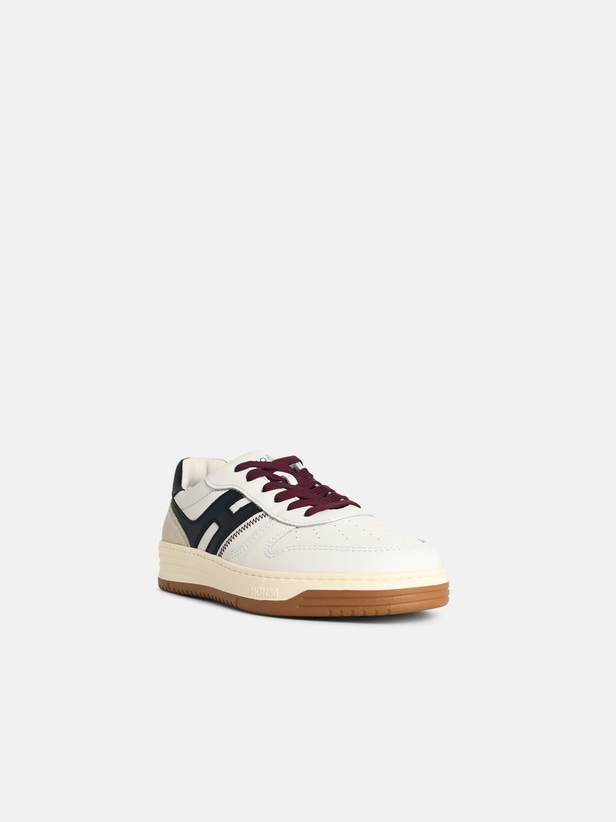 'H630' WHITE LEATHER SNEAKERS - 2