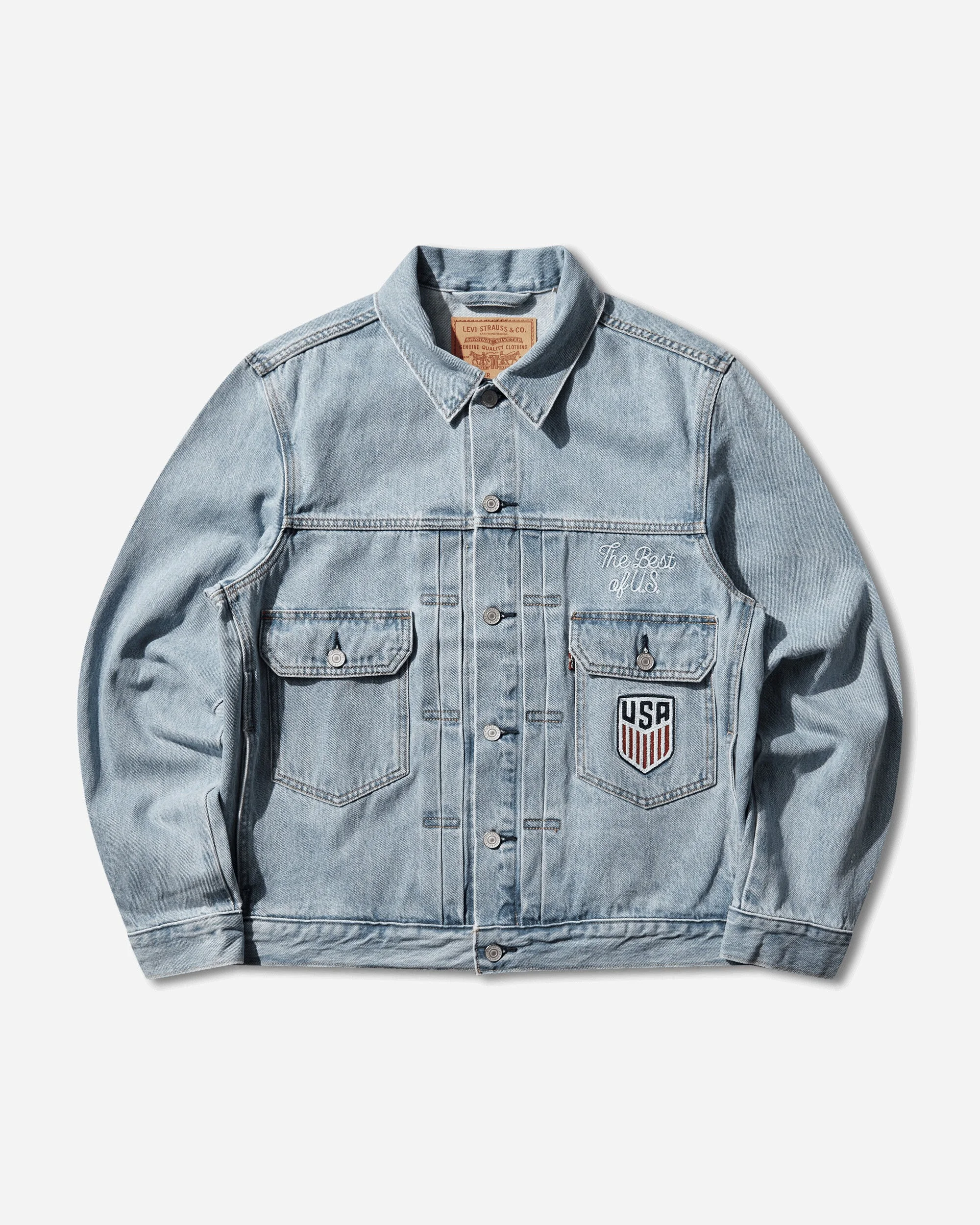 Men's U.S. Soccer Type II Trucker Jacket Blue - 1