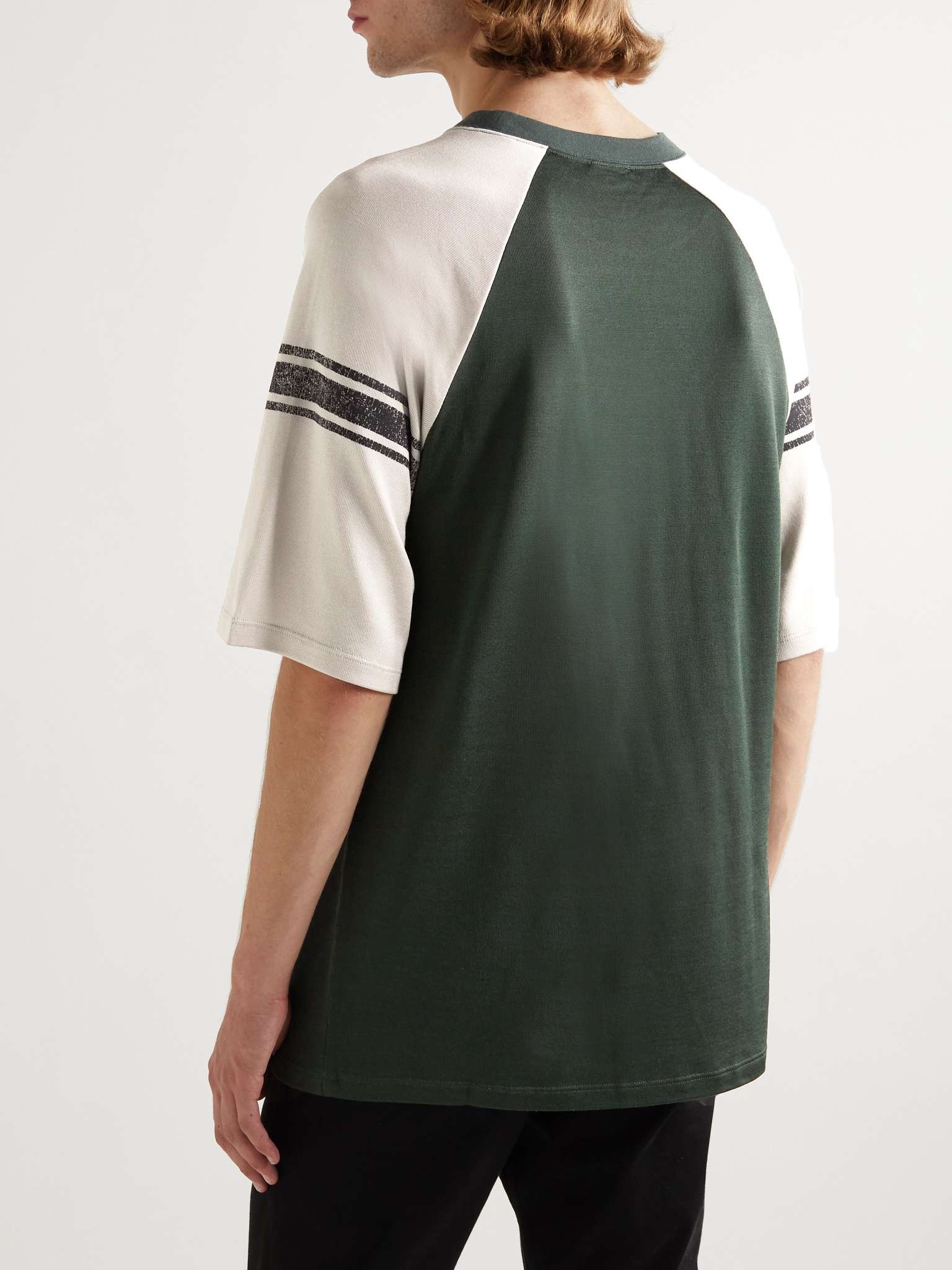 Printed Colour-Block Jersey T-Shirt - 4