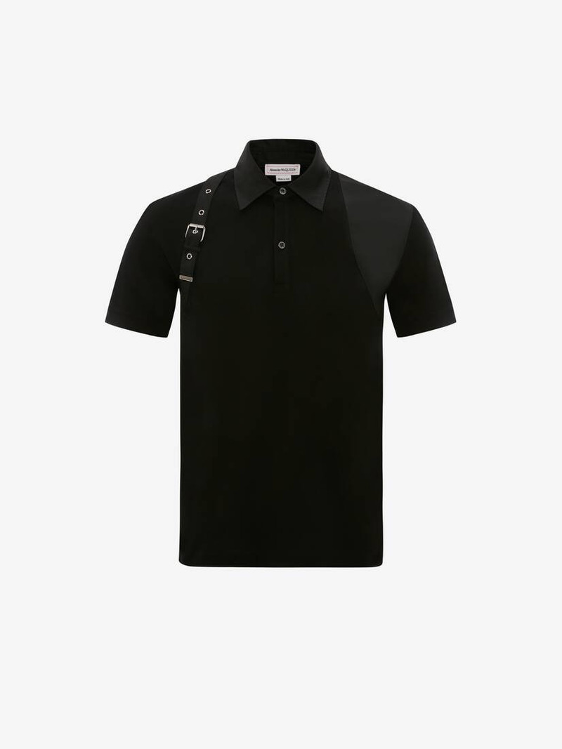 Men's Harness Polo Shirt in Black 1