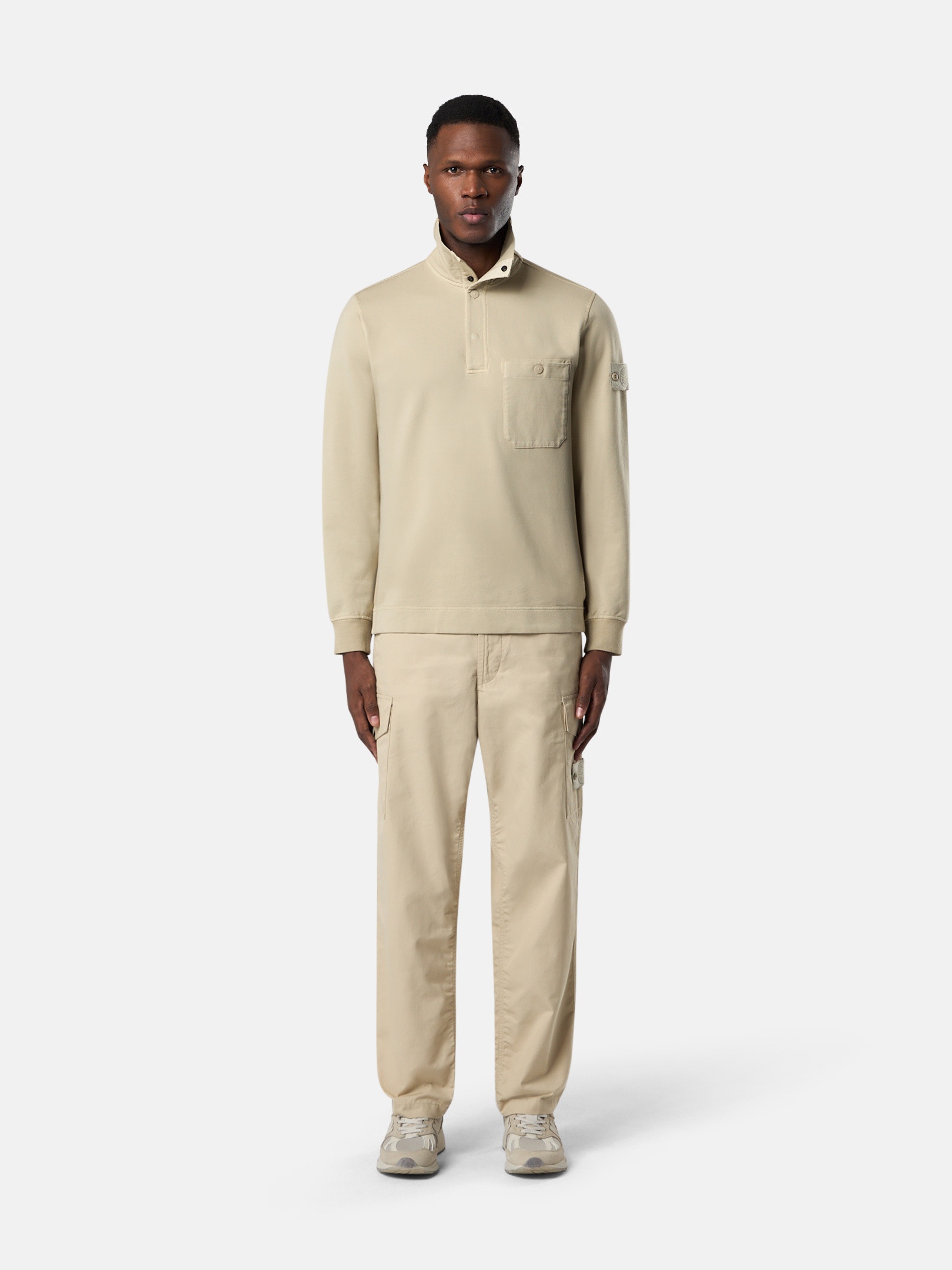 6100013 COTTON STRETCH FLEECE_STONE ISLAND GHOST - 2