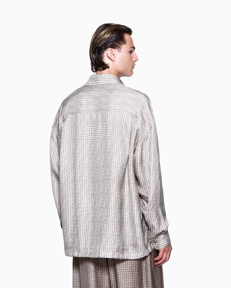 PRINTED VISCOSE CRÉPON SHIRT WITH ZIP 3