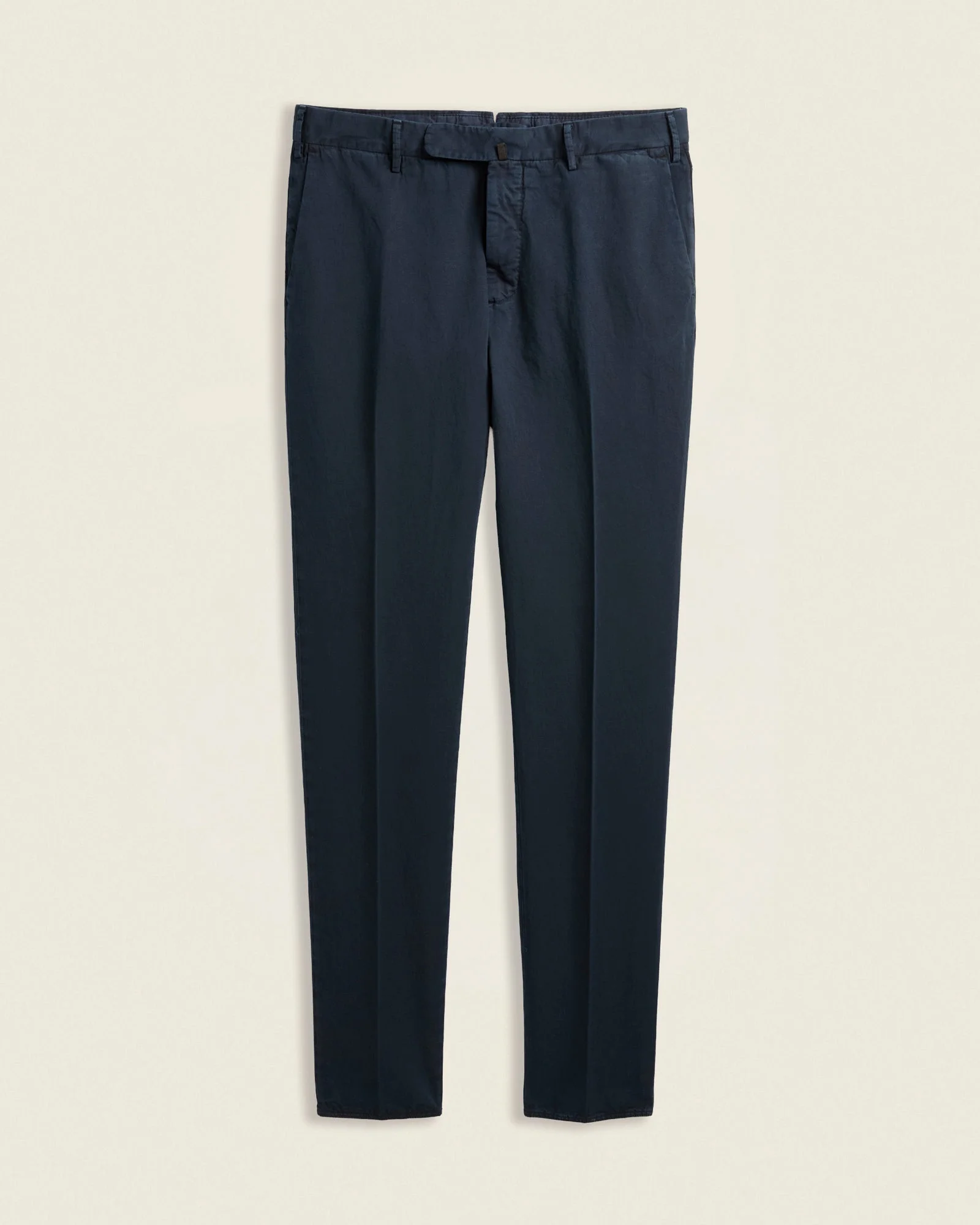 Slim fit cotton and linen trousers - 1
