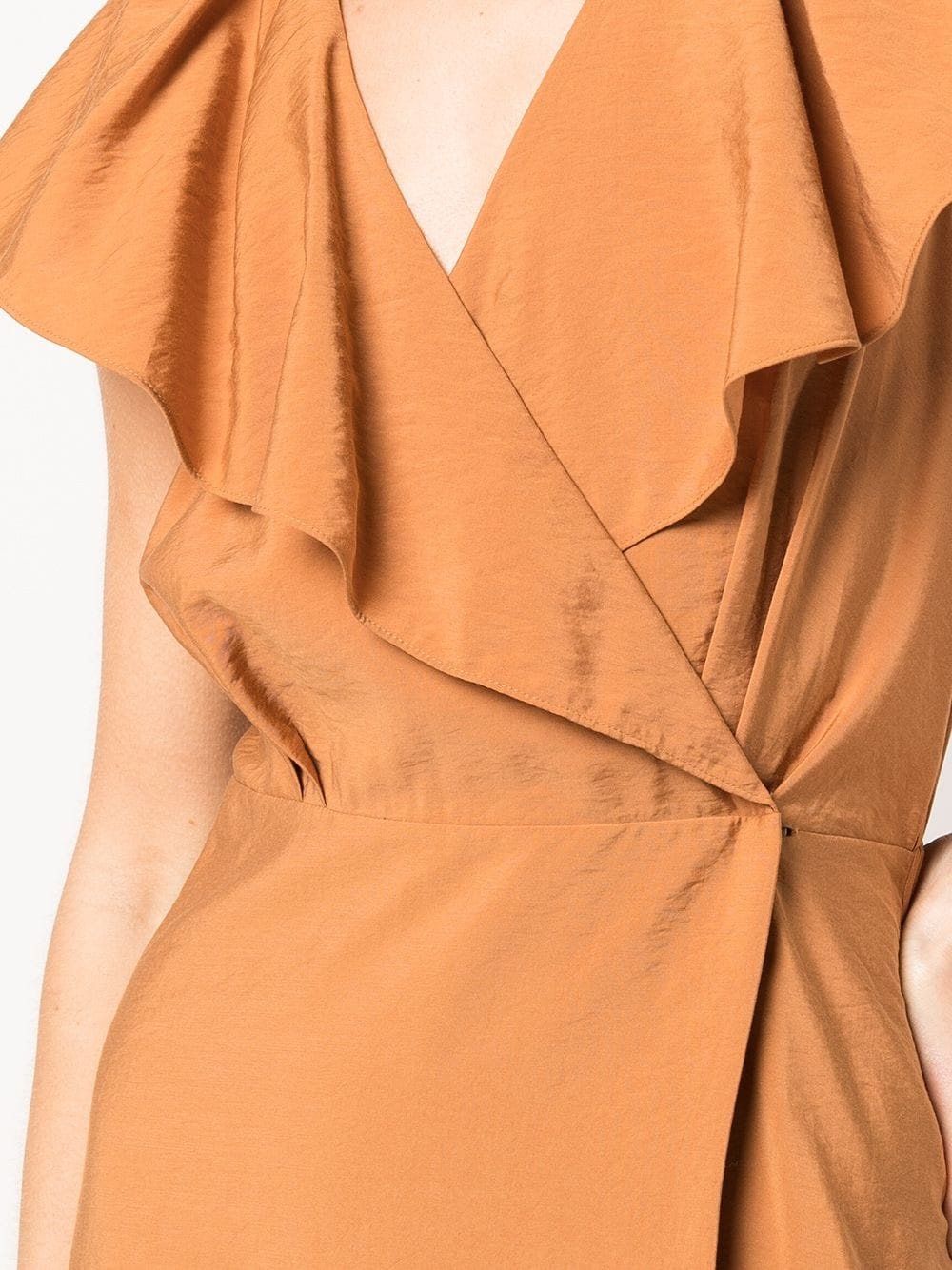 ruffled wrap midi dress - 5