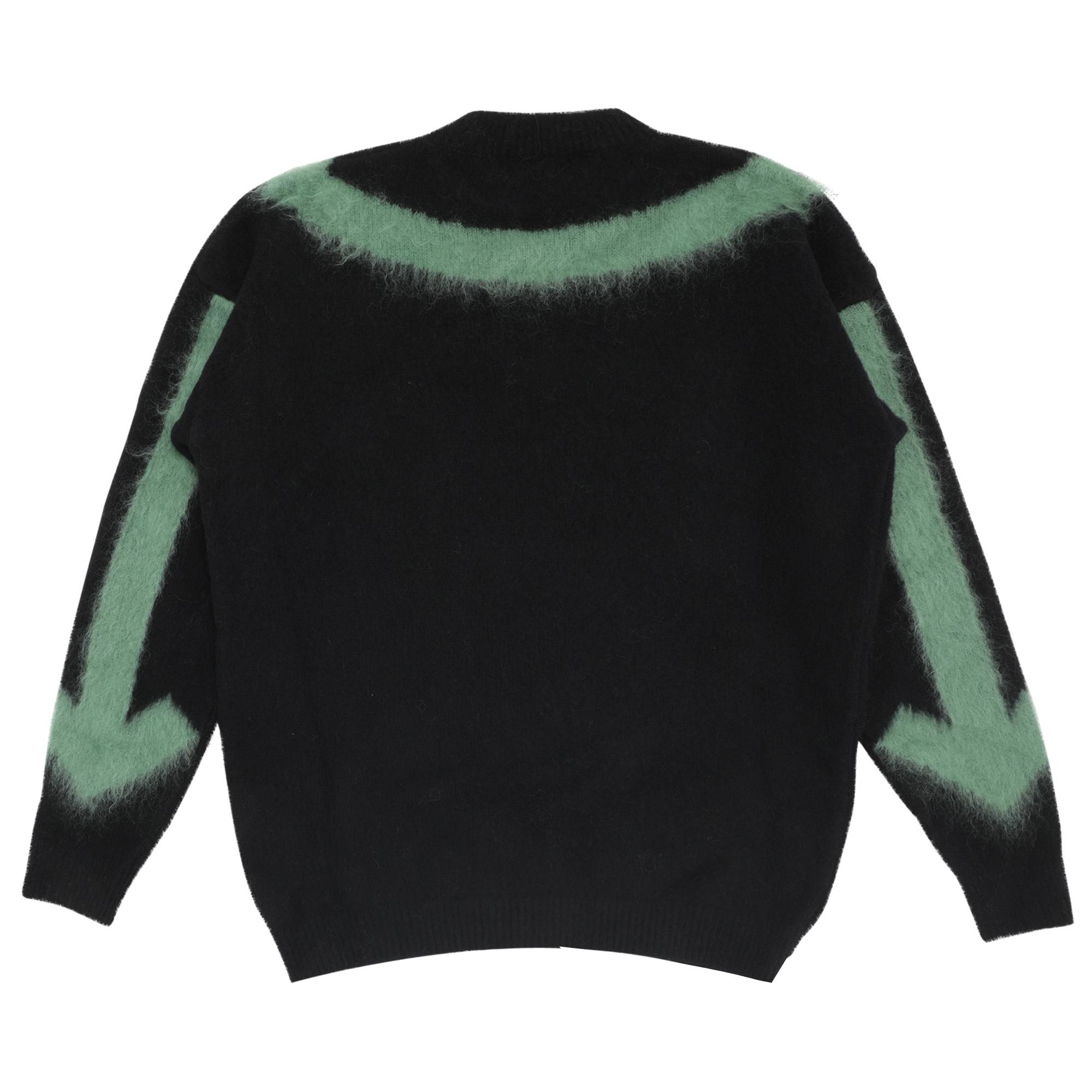 Off-White Fuzzy Arrows Crewneck 'Black/Hedge Green' - 2