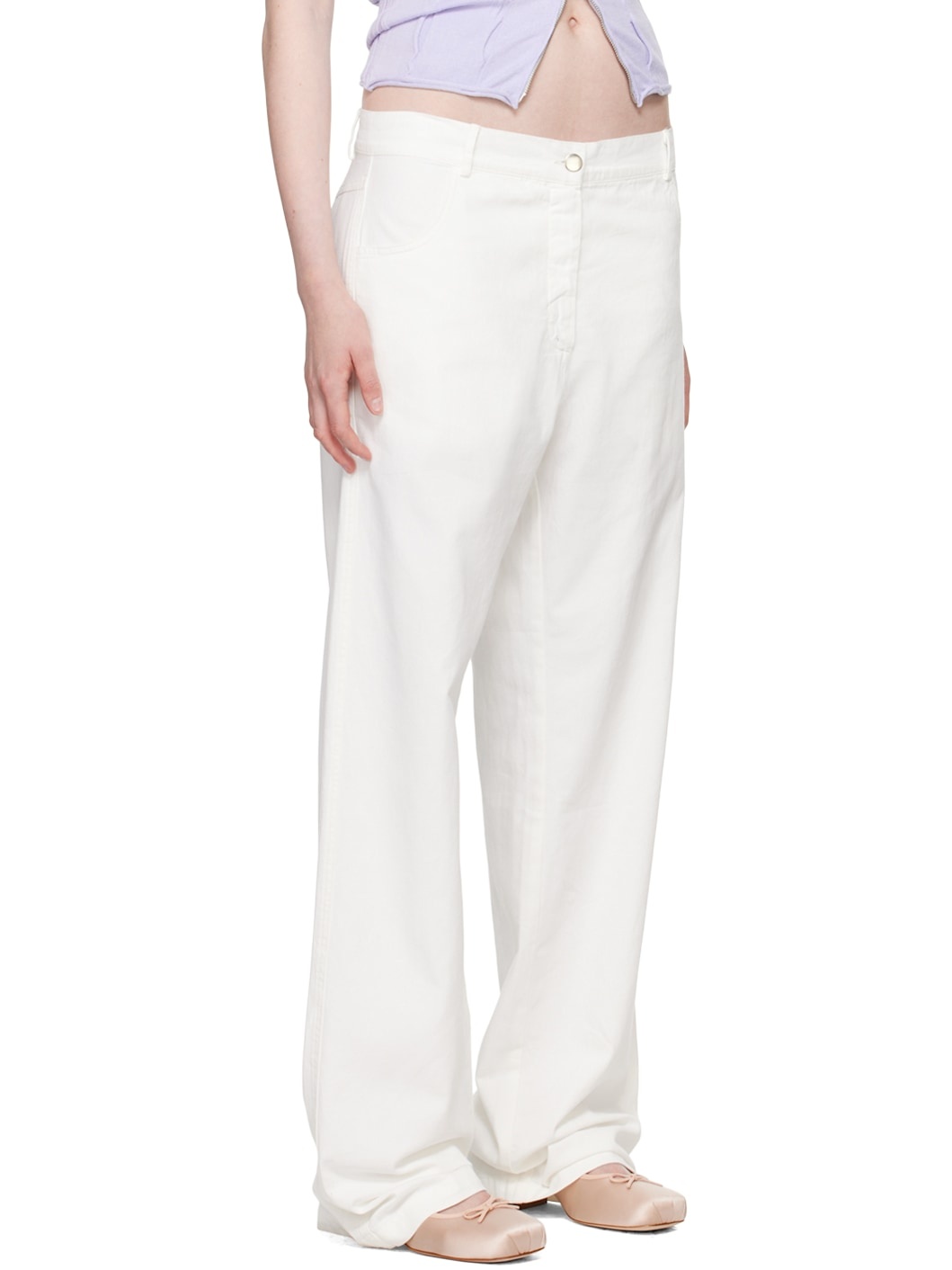 White Alex Trousers - 2