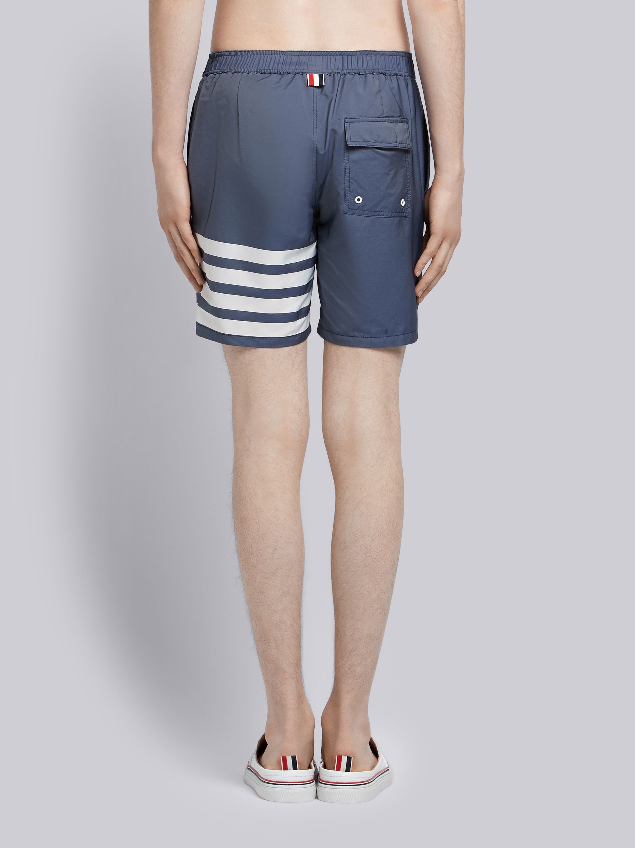 Navy Swim Tech Woven 4-bar Swim Short - 3