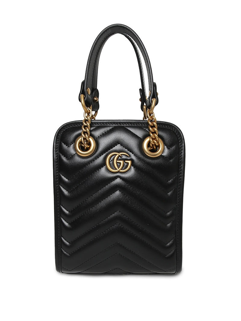 Love Parade Chevron Matelasse Marmont Shoulder Bag Black - 1