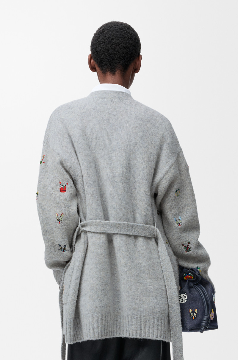 Belted cardigan in wool 4