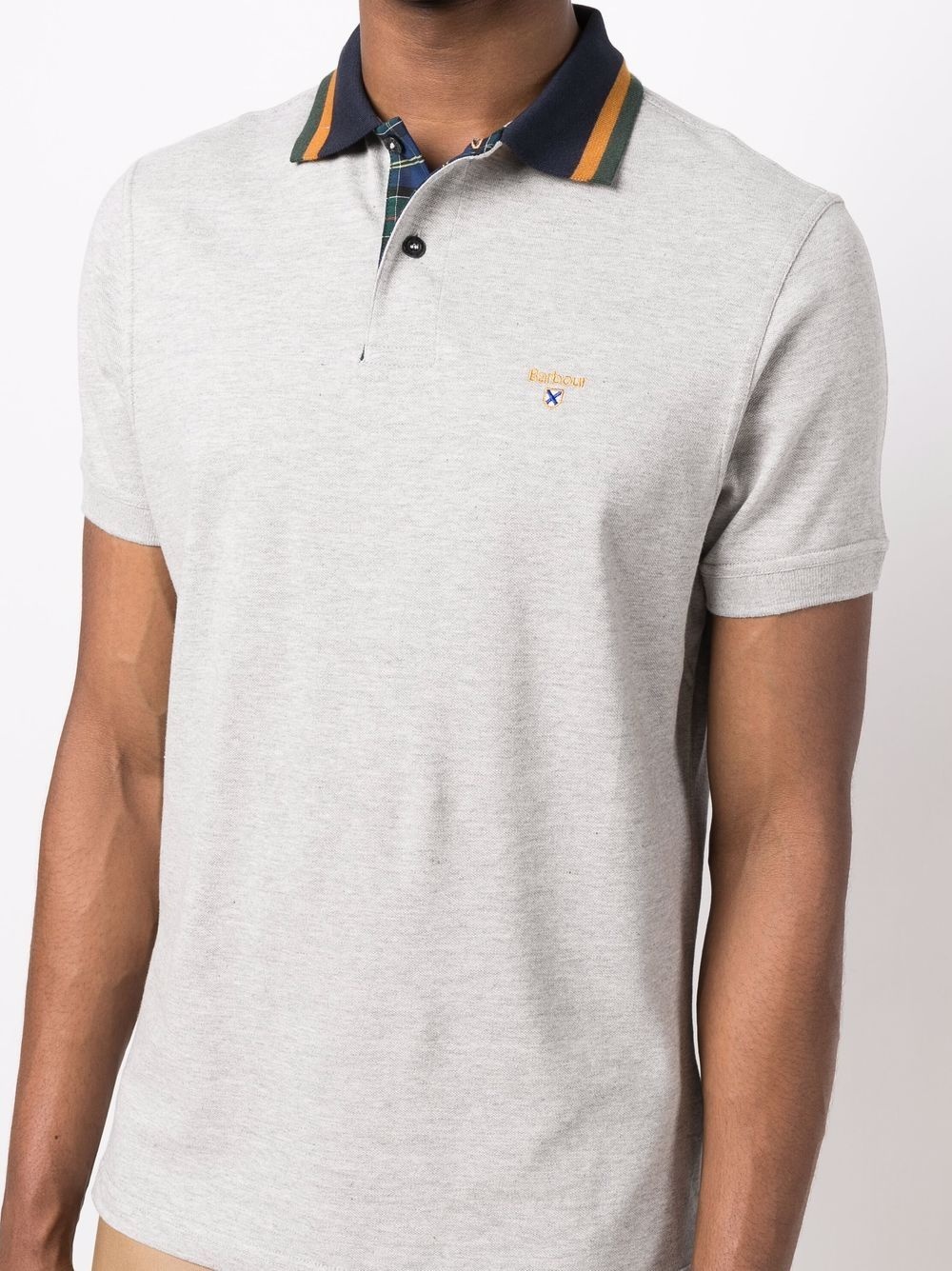 contrast-collar polo shirt - 5