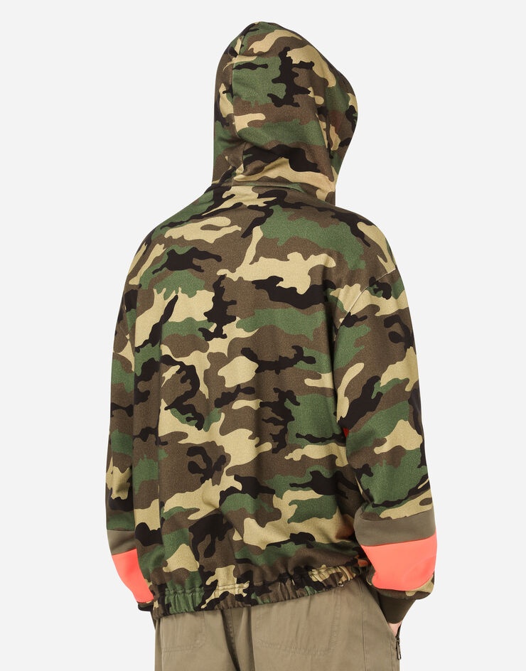 Camouflage-print jersey hoodie - 5