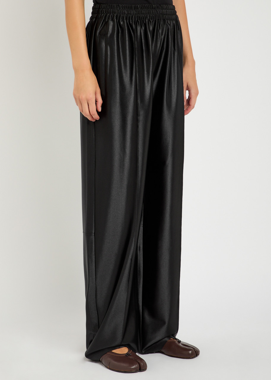 Alexanderwang.t Relaxed Logo-embroidered Satin Track Pants - 2