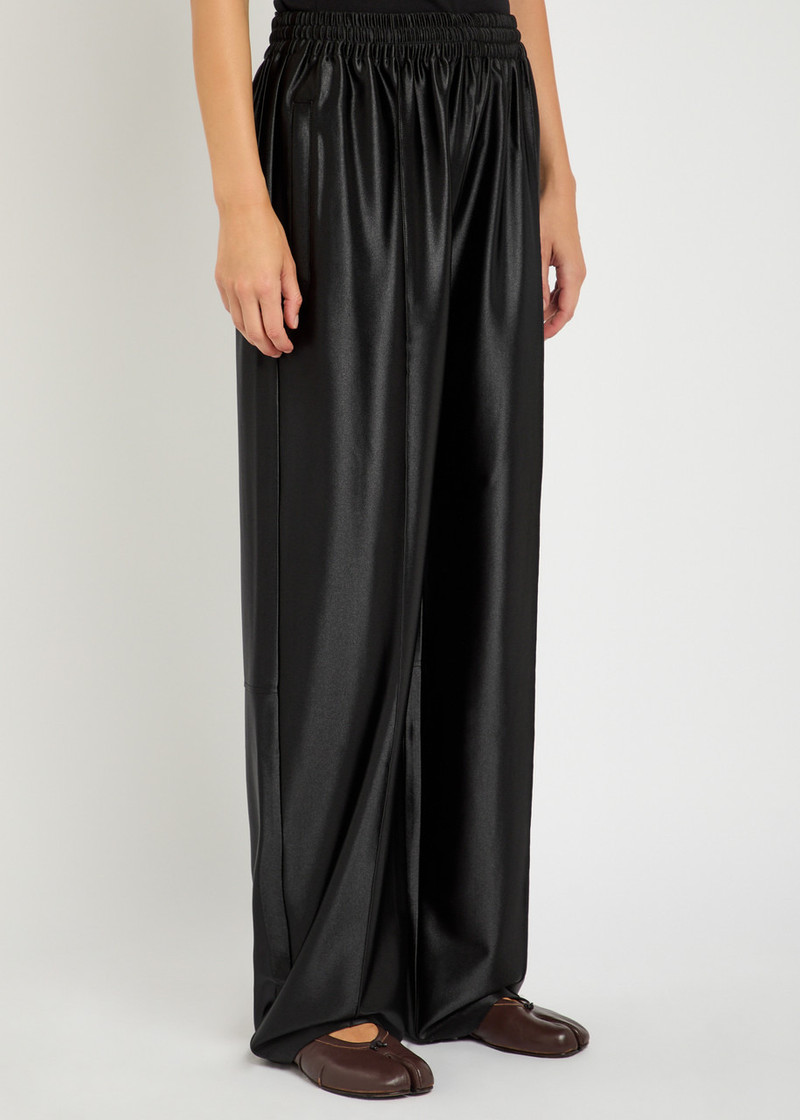 alexanderwang.t Alexanderwang.t Relaxed Logo-embroidered Satin Track Pants outlook