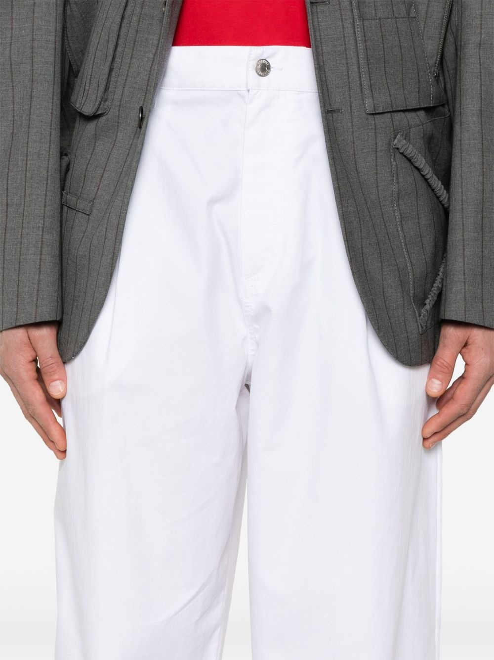 pleated wide-leg trousers - 5
