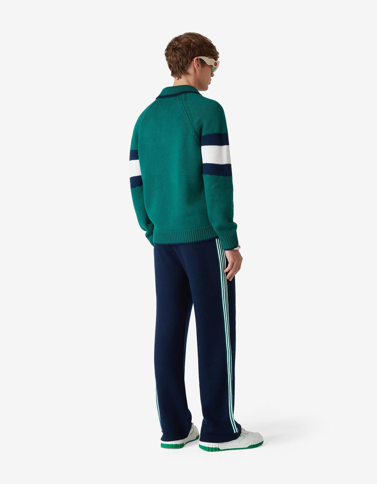 Casablanca Green Colourblock Polo Shirt - 4
