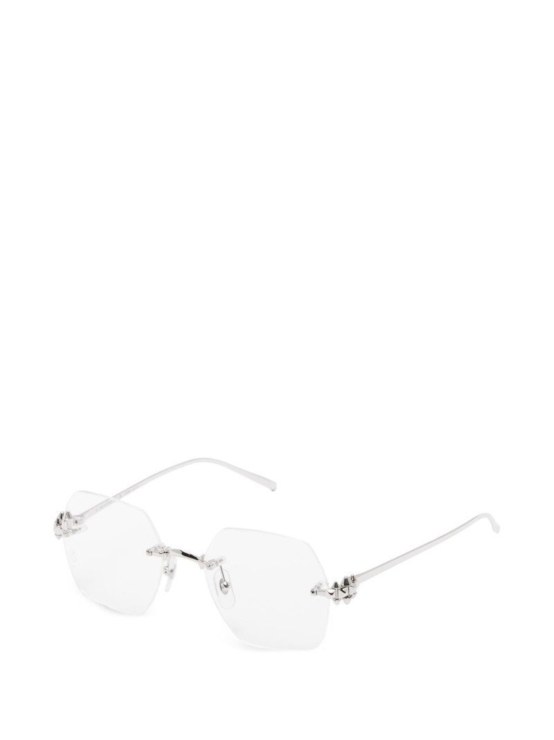 Cartier rimless geometric-frame glasses outlook