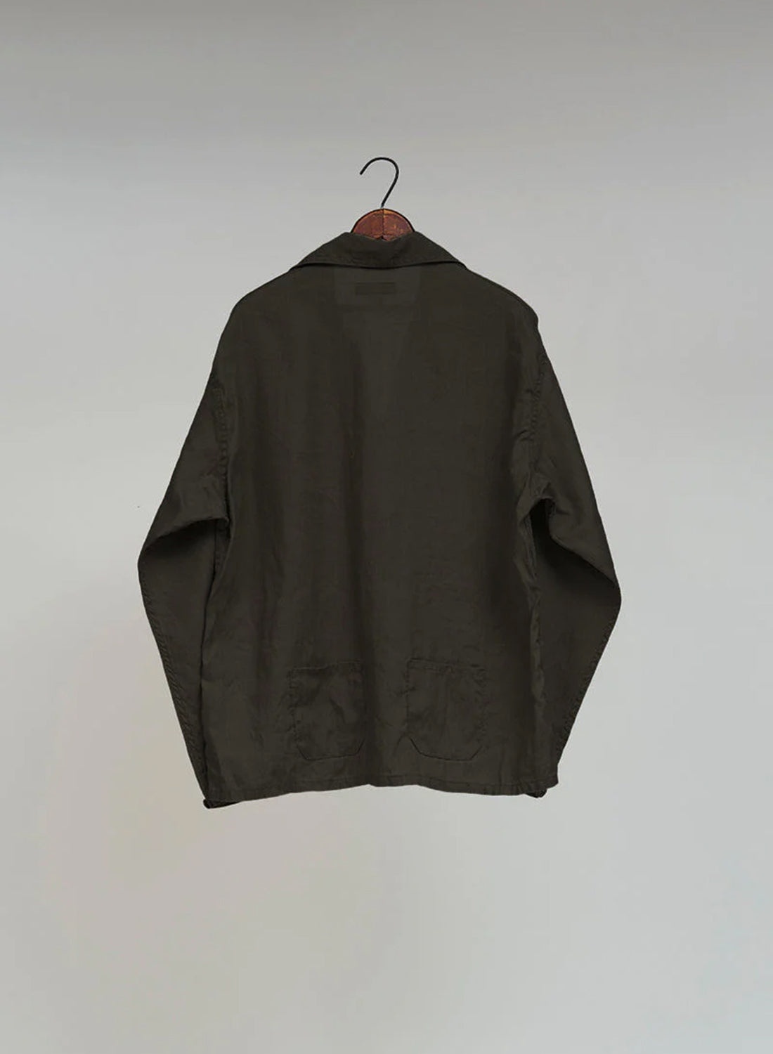 French Pullover Shirt Hemp in Charcoal Grey - 9
