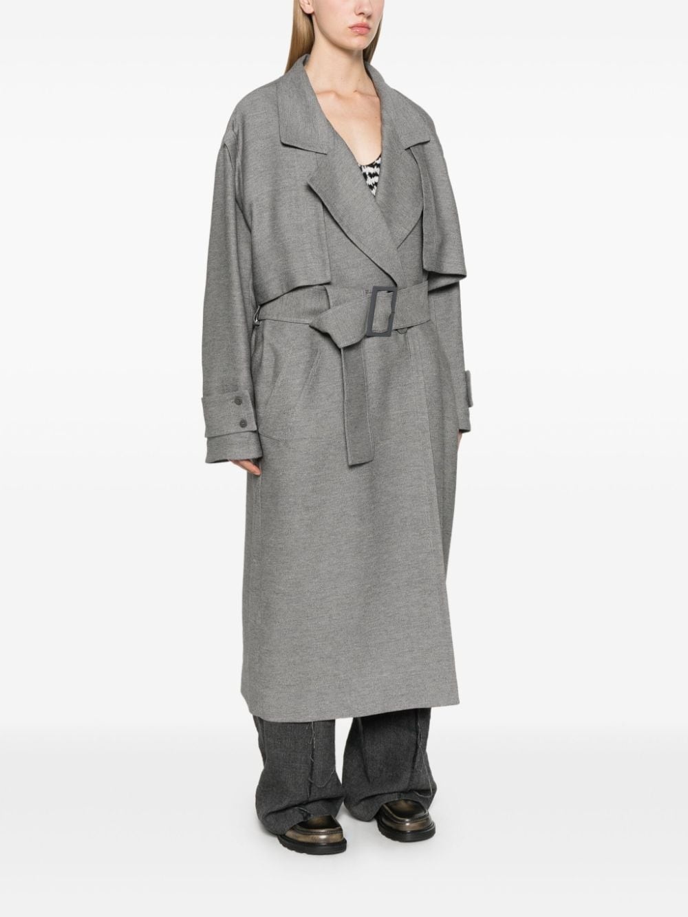 Longline trench coat - 3
