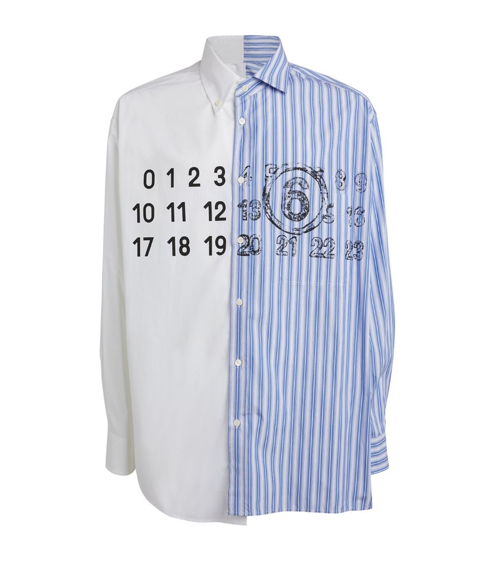 MM6 Maison Margiela Cotton Half-Stripe Shirt | harrods
