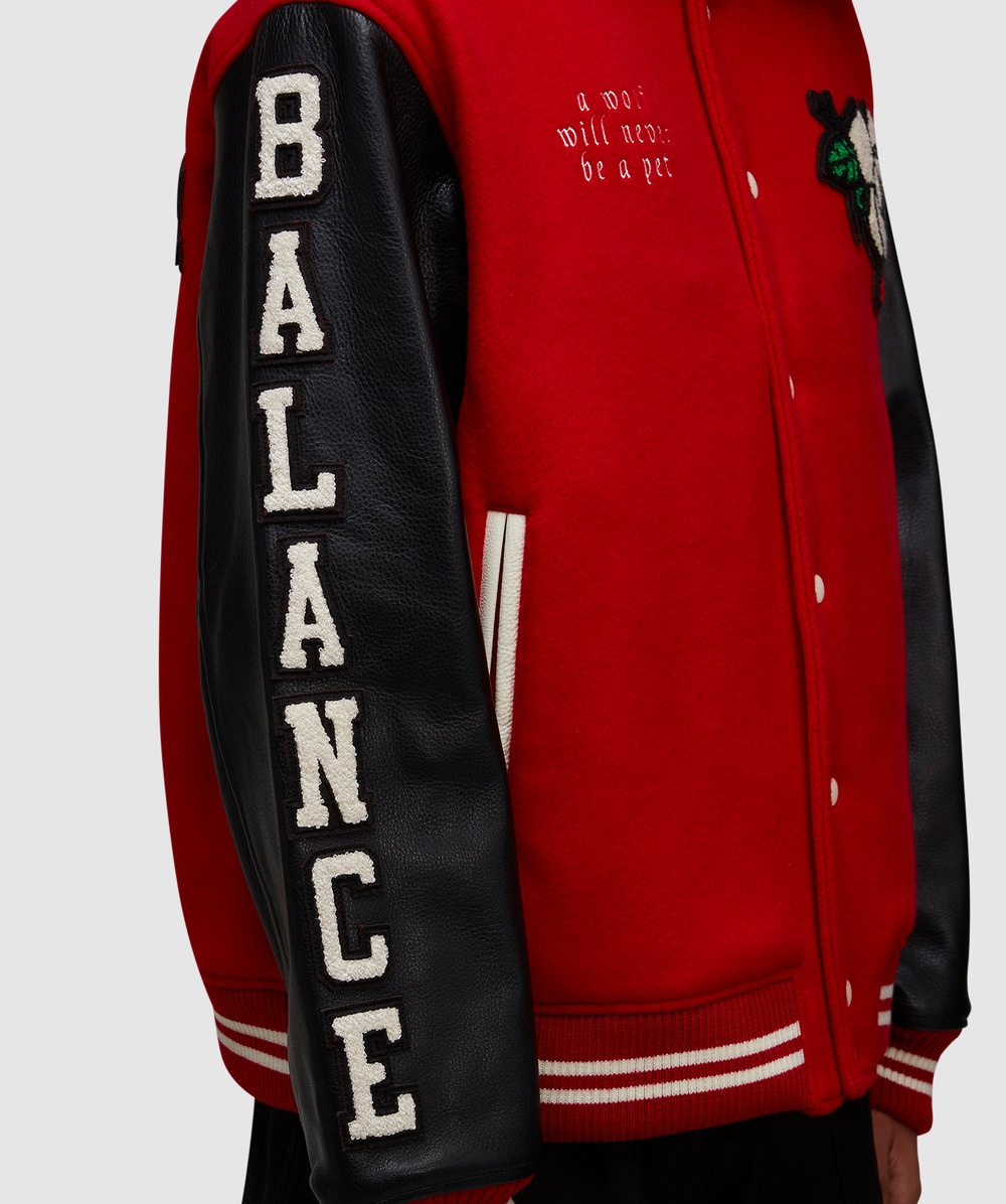 Wolf rose varsity jacket - 7