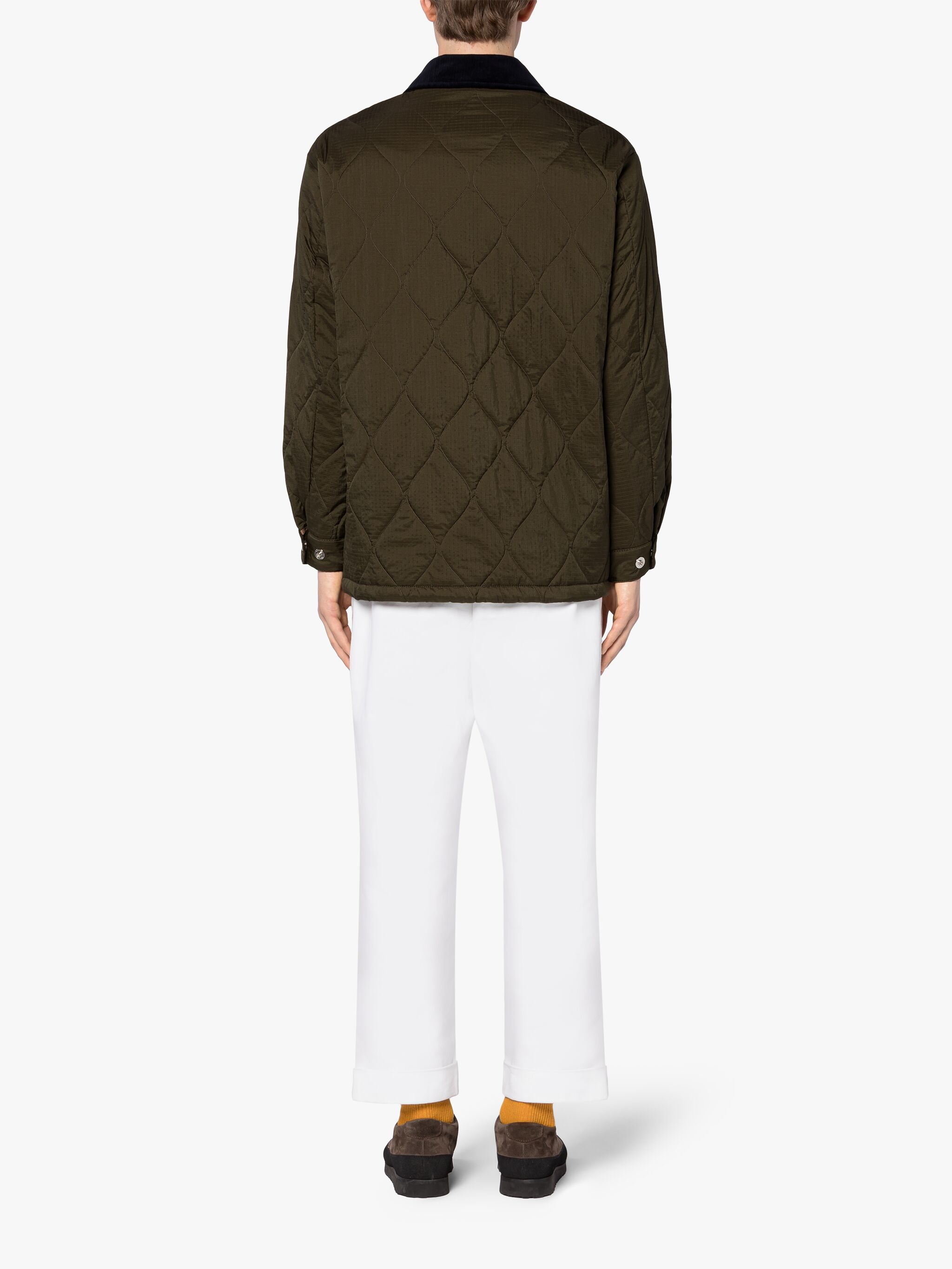 TEEMING KHAKI NYLON QUILTED COACH JACKET - 3
