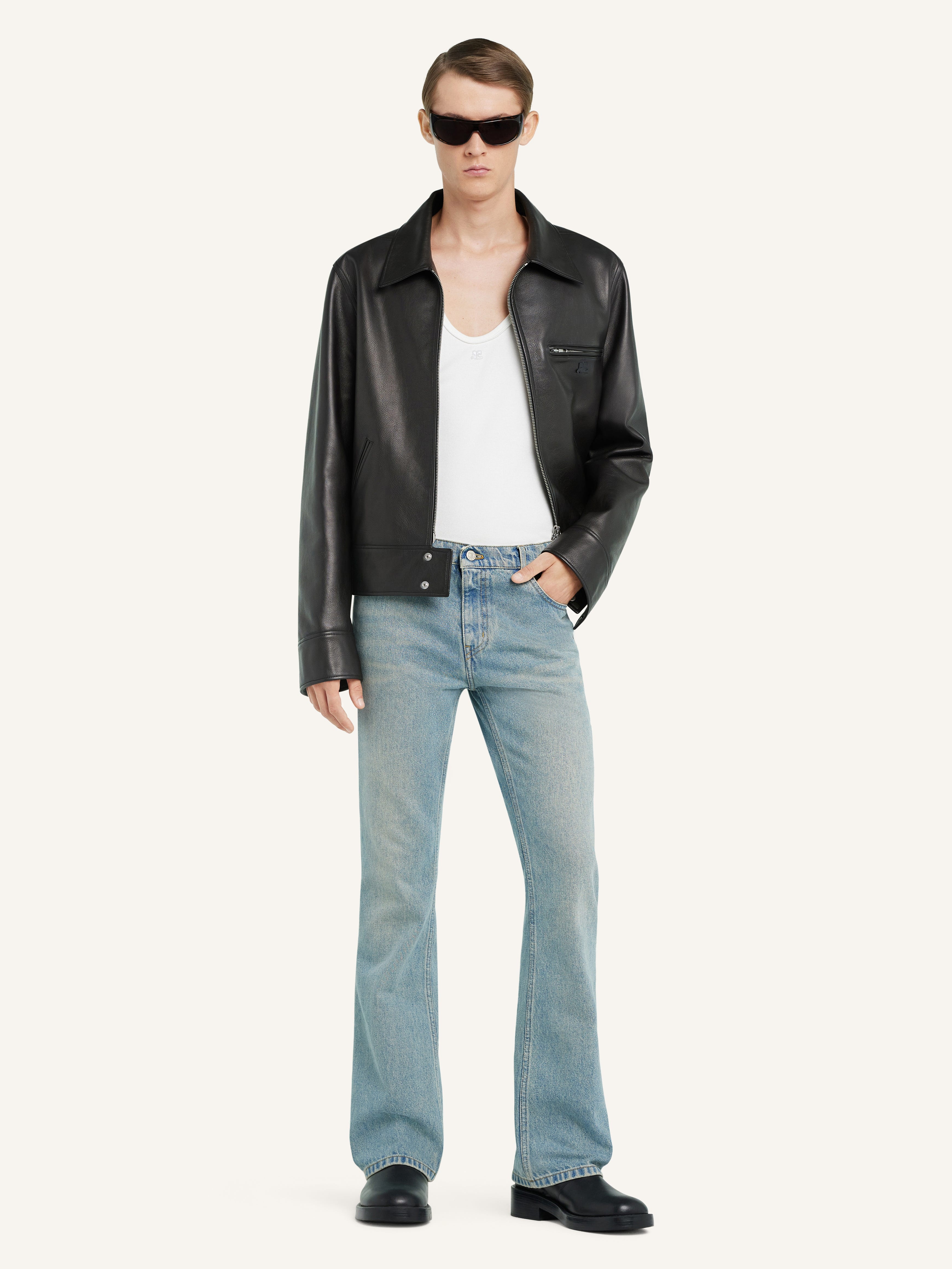 ZIPPED LEATHER JACKET - 2