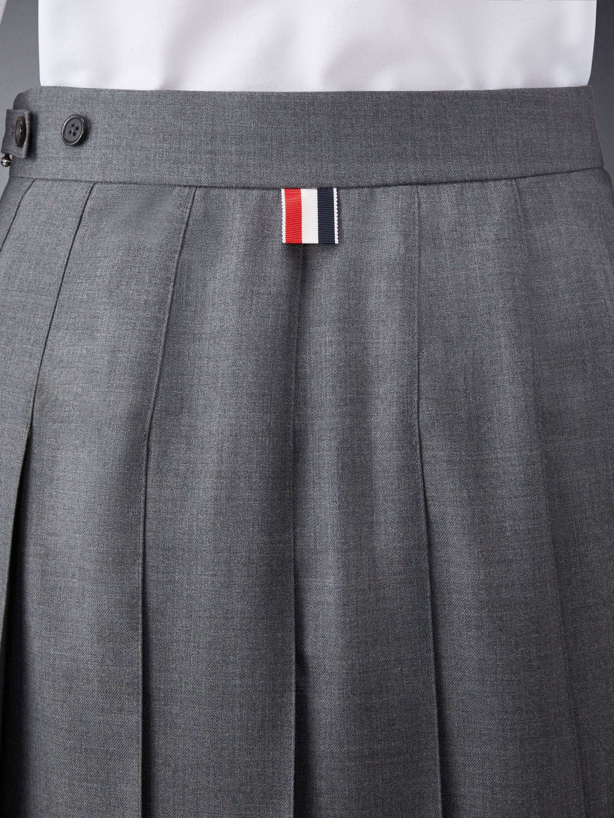 step-hem pleated skirt - 6