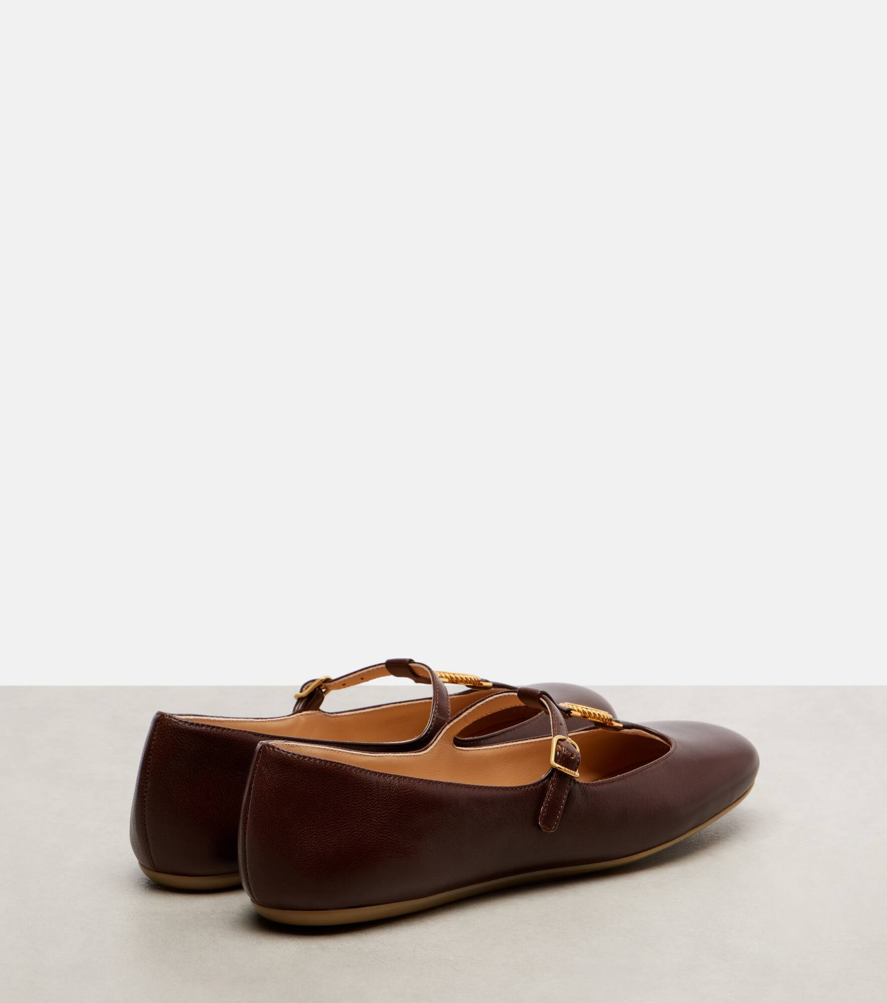 Leonore embellished leather ballet flats - 2