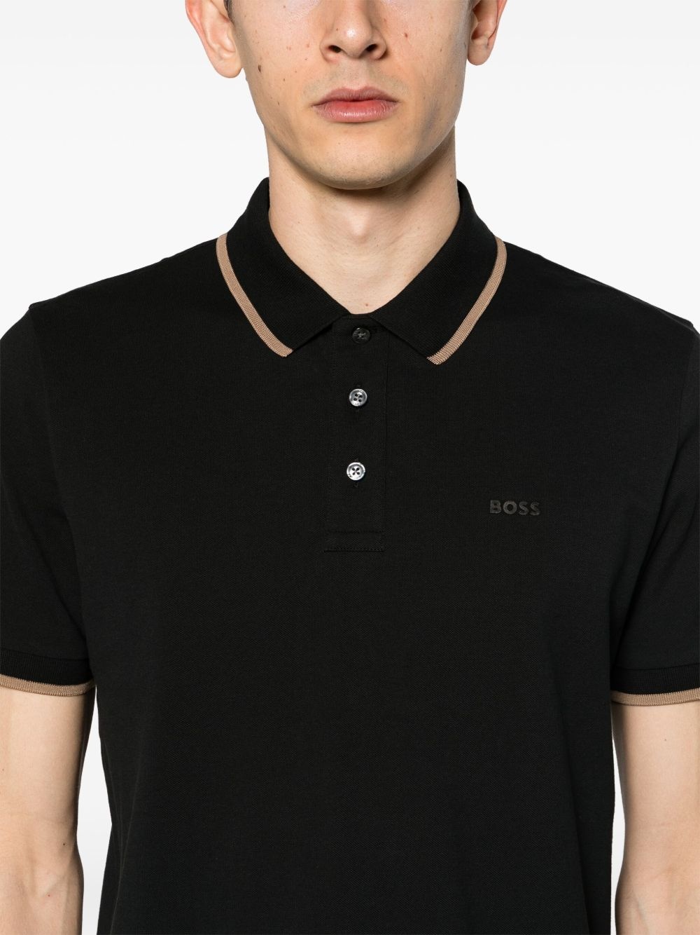 logo-embroidered cotton polo shirt - 5
