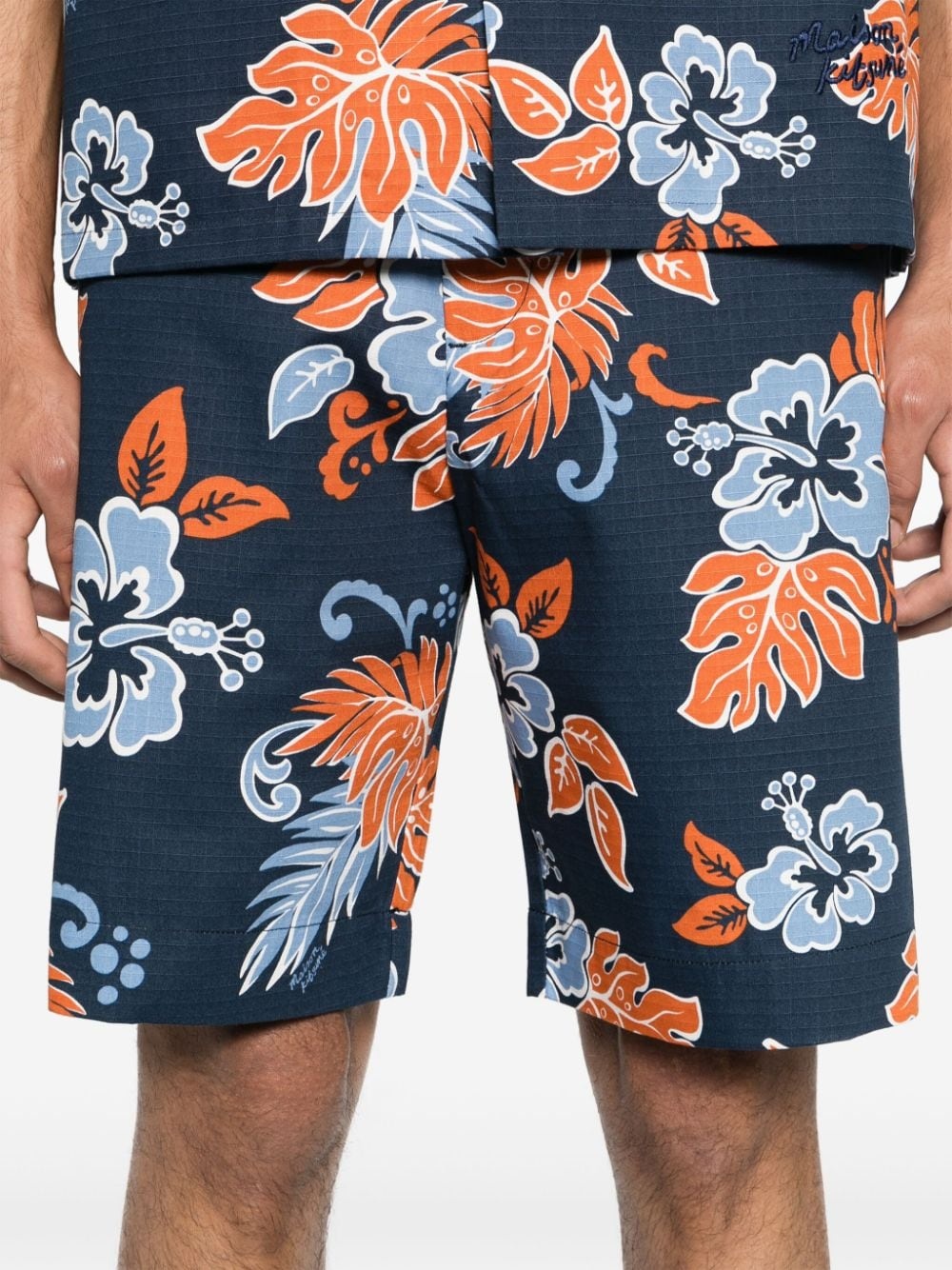 floral-print ripstop shorts - 5