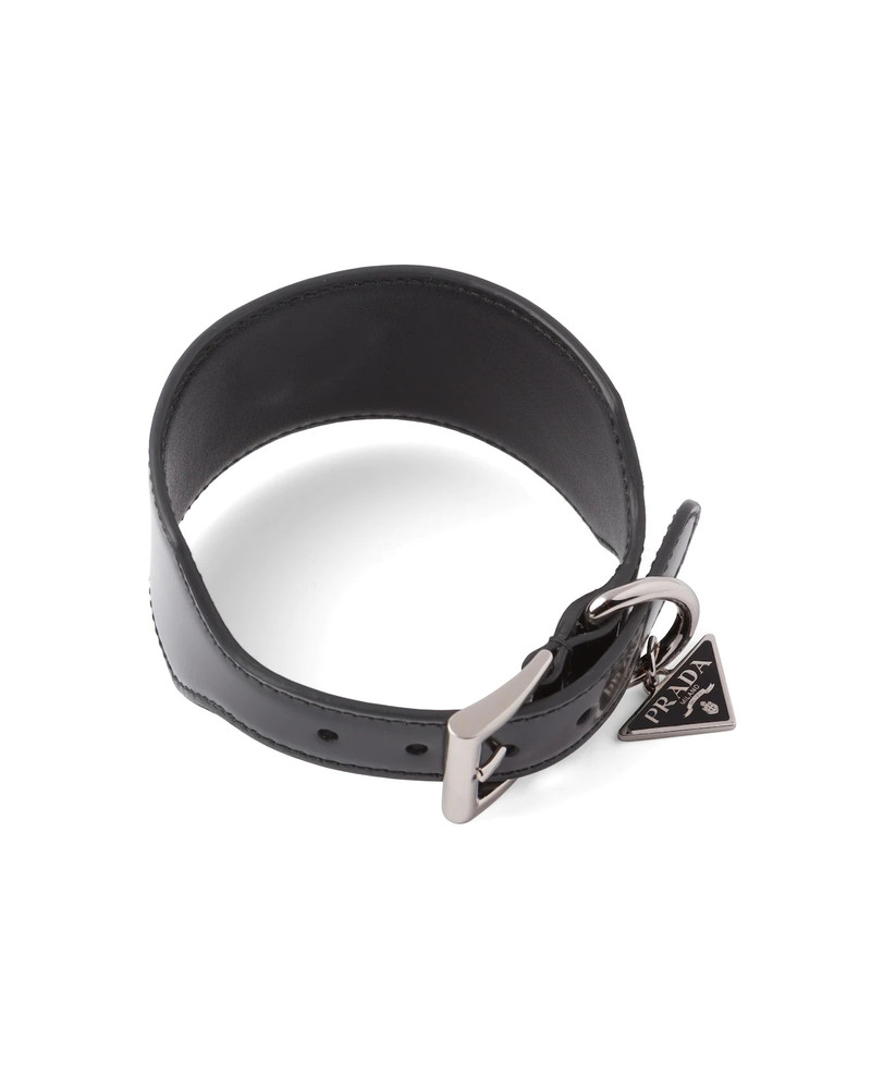 Prada Brushed leather pet collar outlook