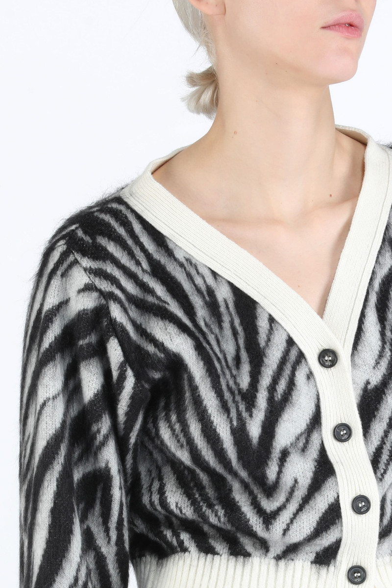 ZEBRA-JACQUARD CARDIGAN 5