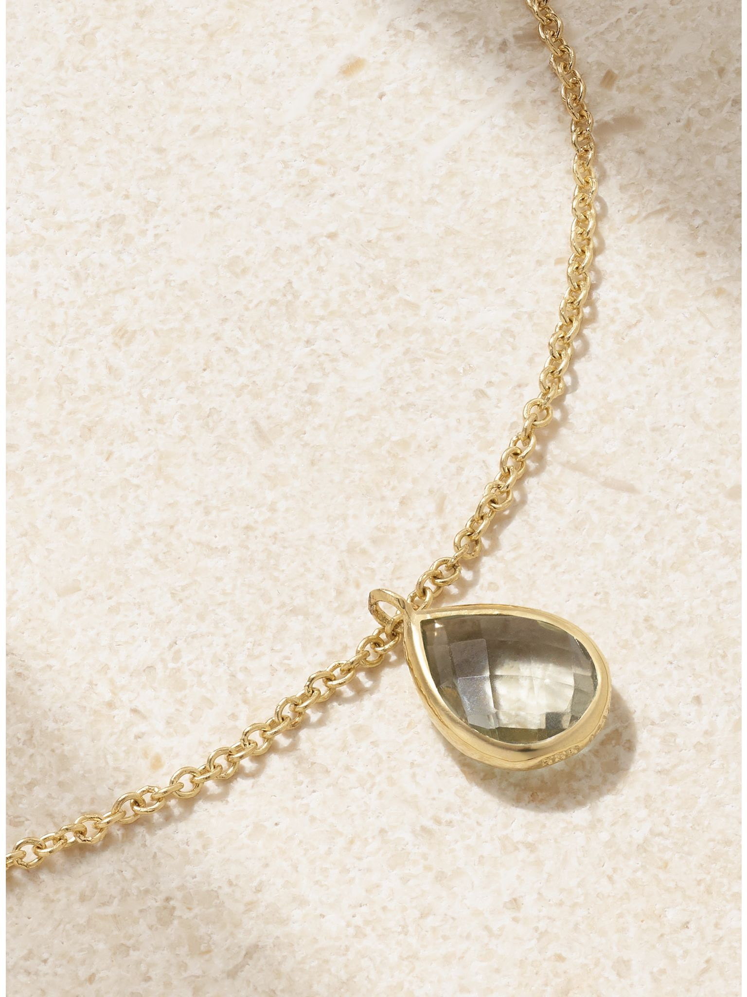 14-karat gold amethyst anklet Gold - 4