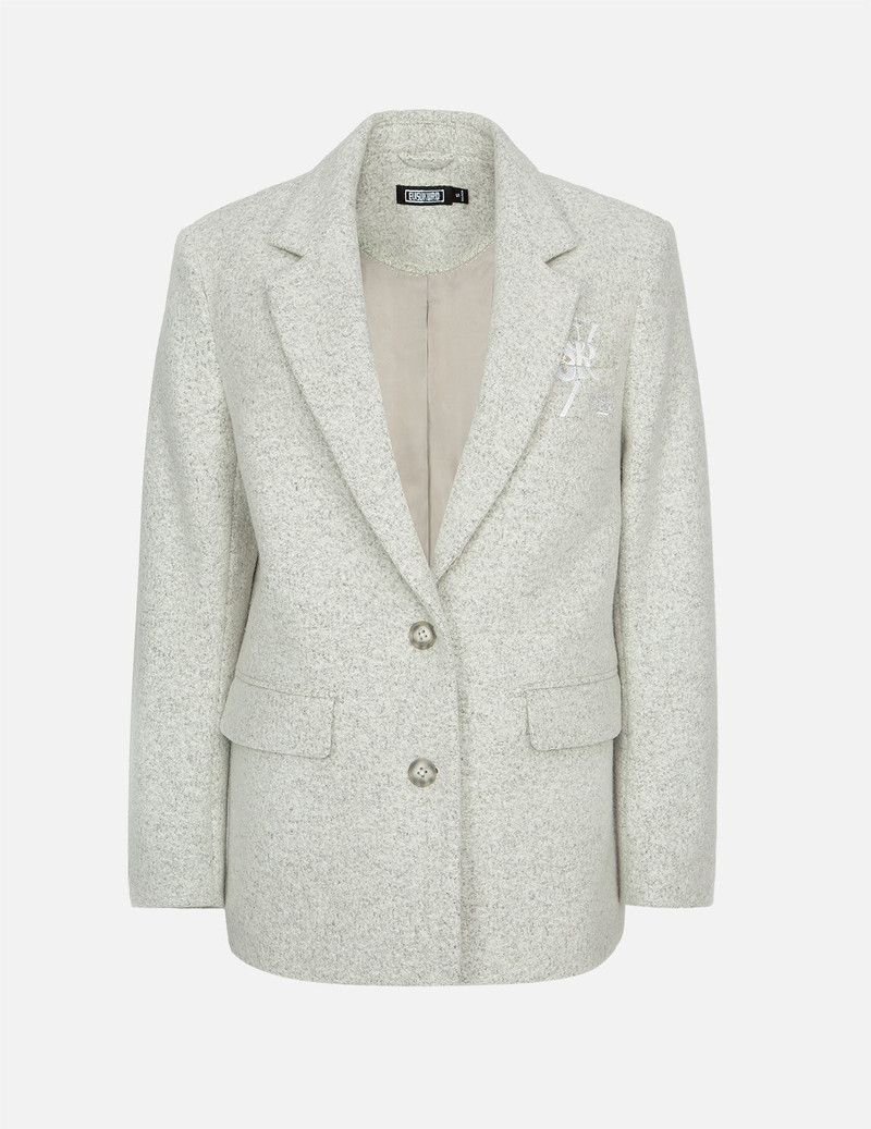 EVISU Logo Embroidery Wool Blend Blazer outlook