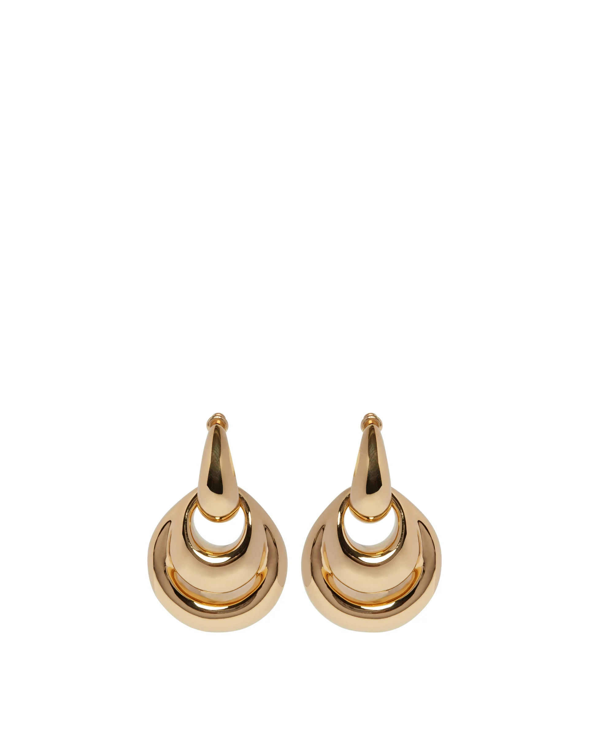 Gold Blow Up Drop Earrings - 1