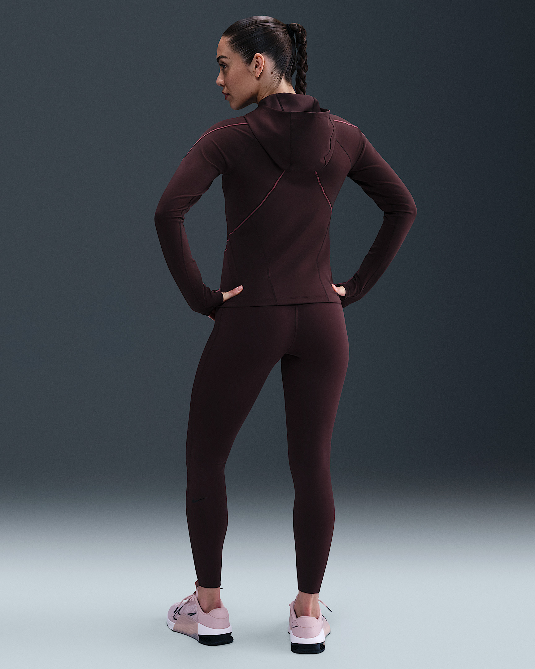 Nike Universa Women's Dri-FIT Slim Hooded Long-Sleeve Top - 5