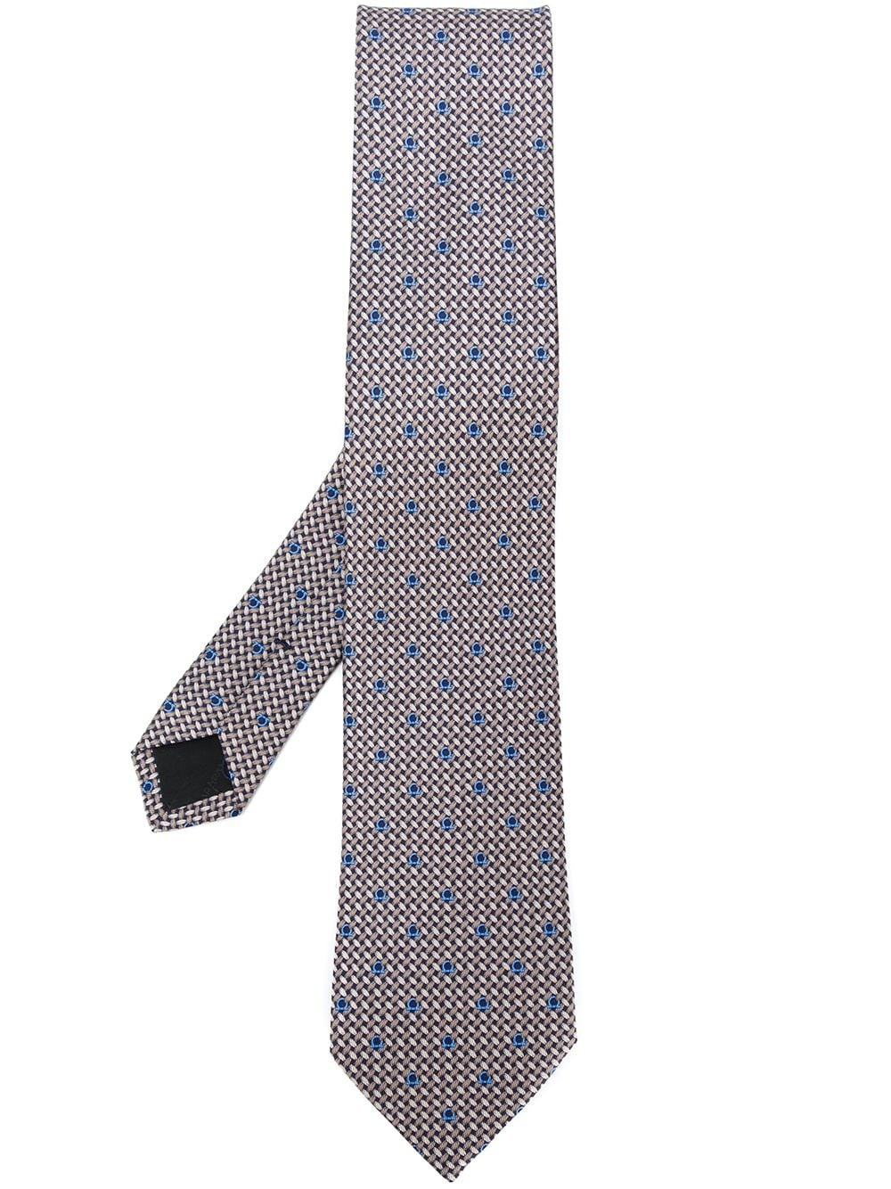 Gancio woven print tie - 1